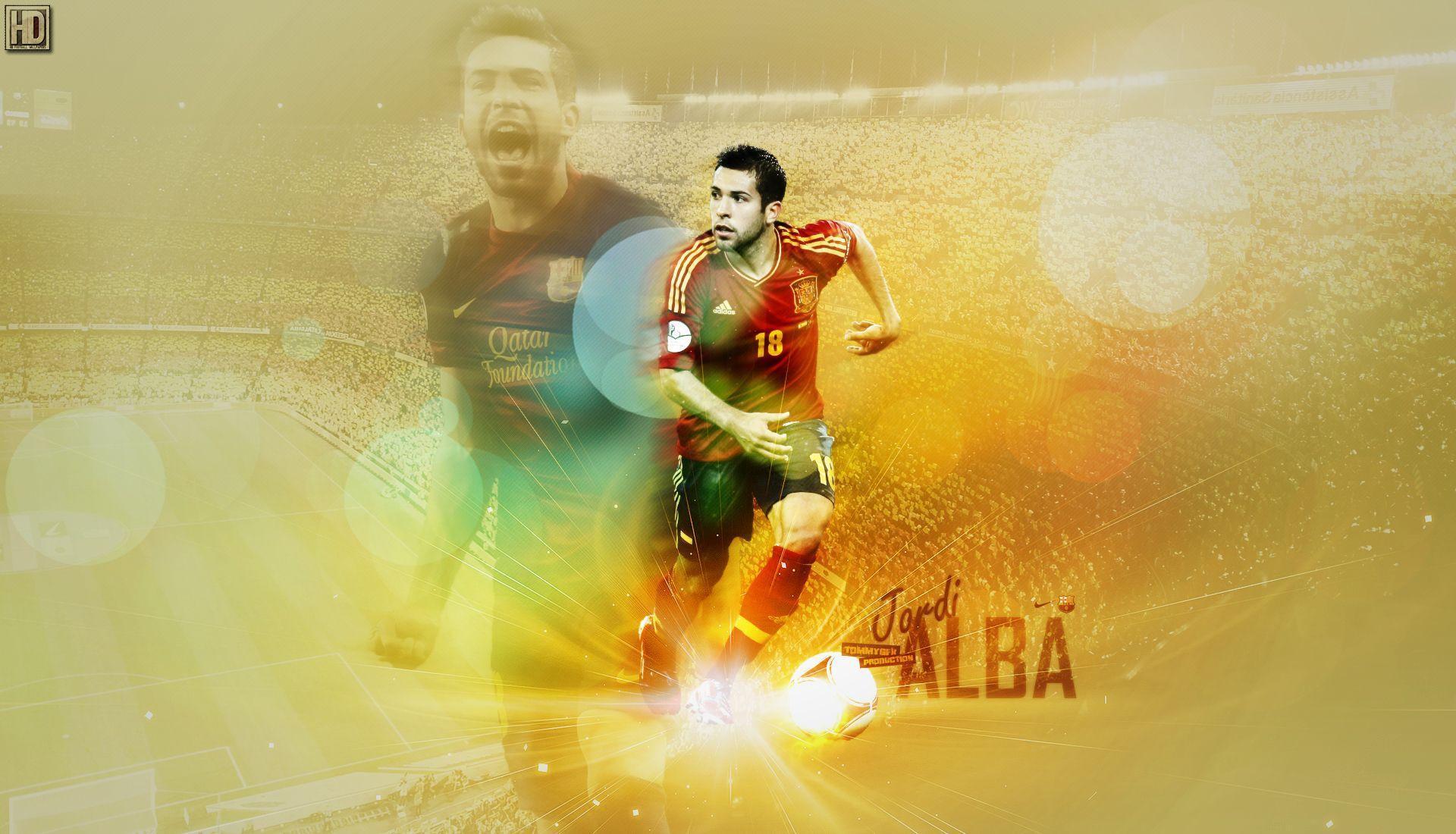 The halfback of Barcelona Jordi Alba wallpaper and image