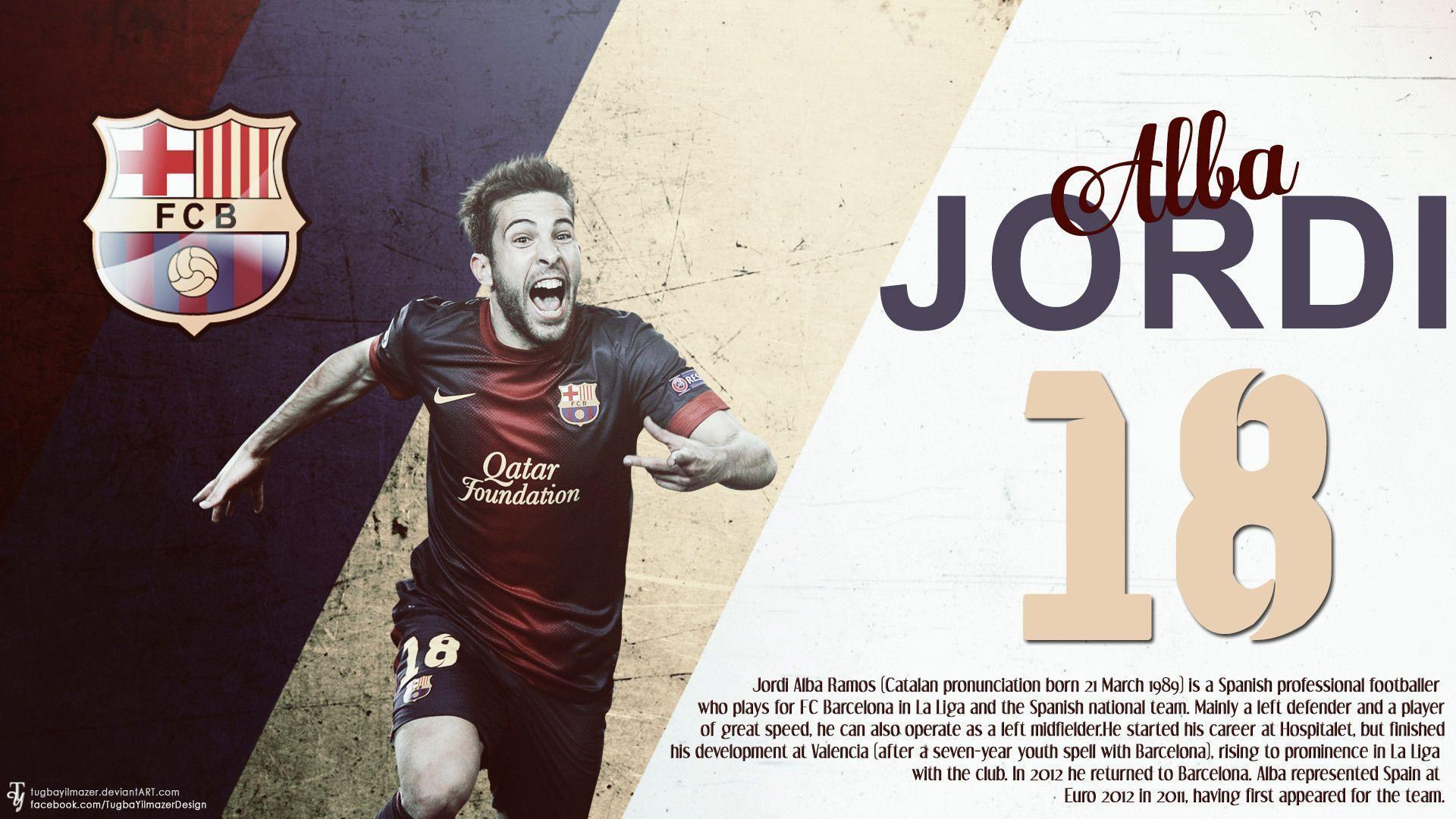 The best football player of Barcelona Jordi Alba wallpaper