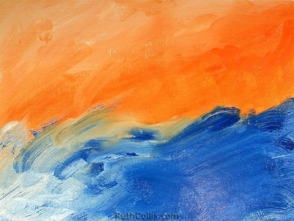 Blue and Orange Wallpaper