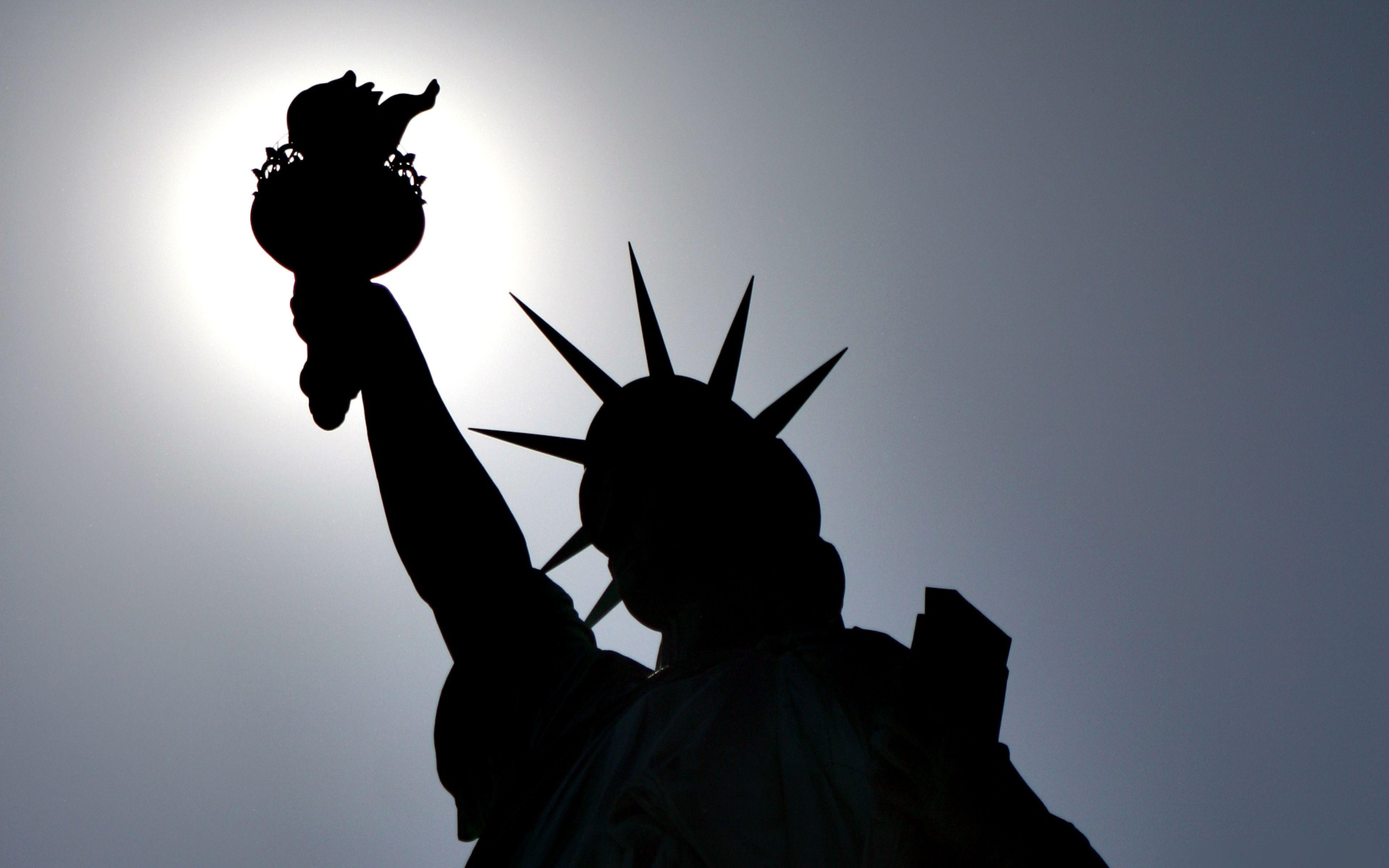 Download Wallpaper 3840x2400 New york, Statue of liberty, Liberty