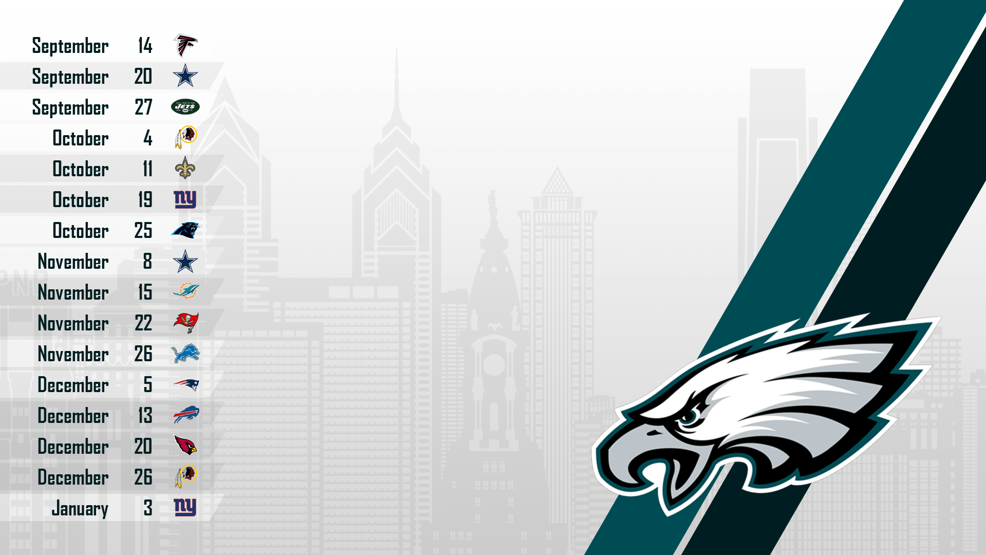 2022 Eagles Schedule: Downloadable wallpaper