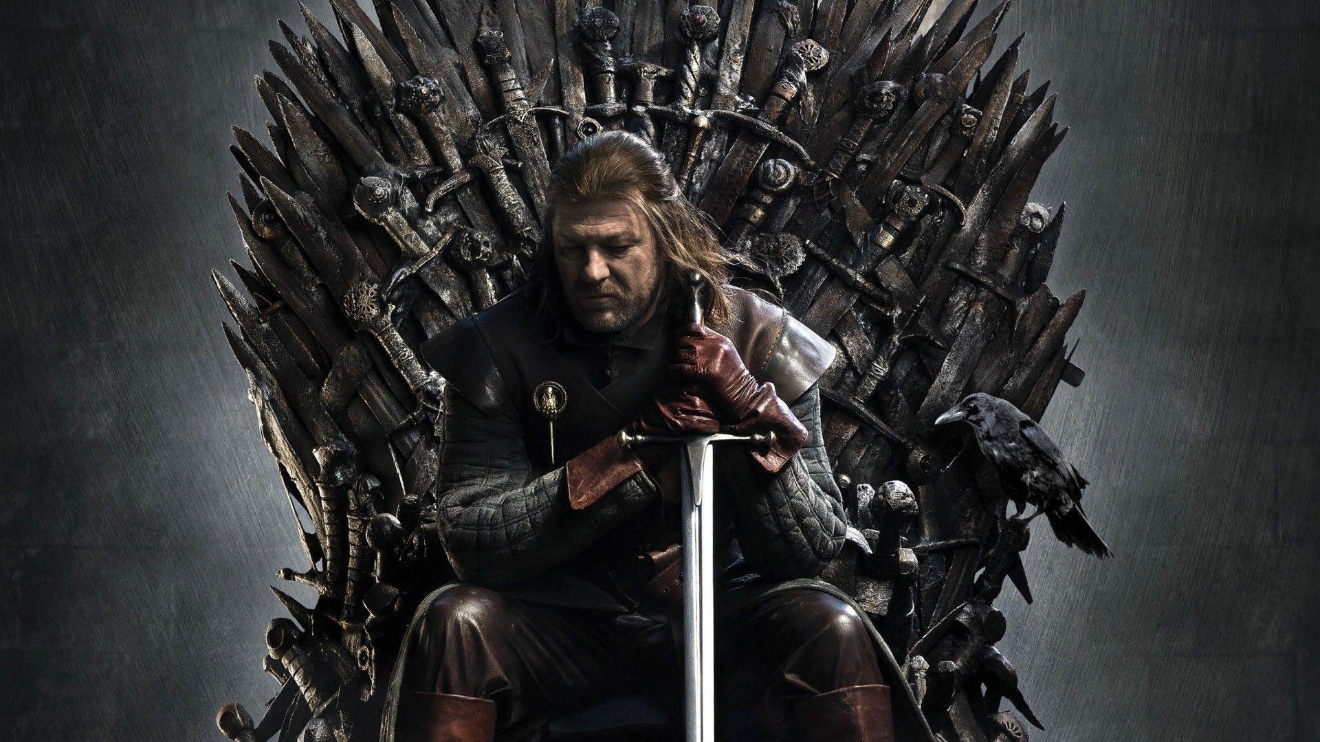 Game of Thrones Stark on the iron throne