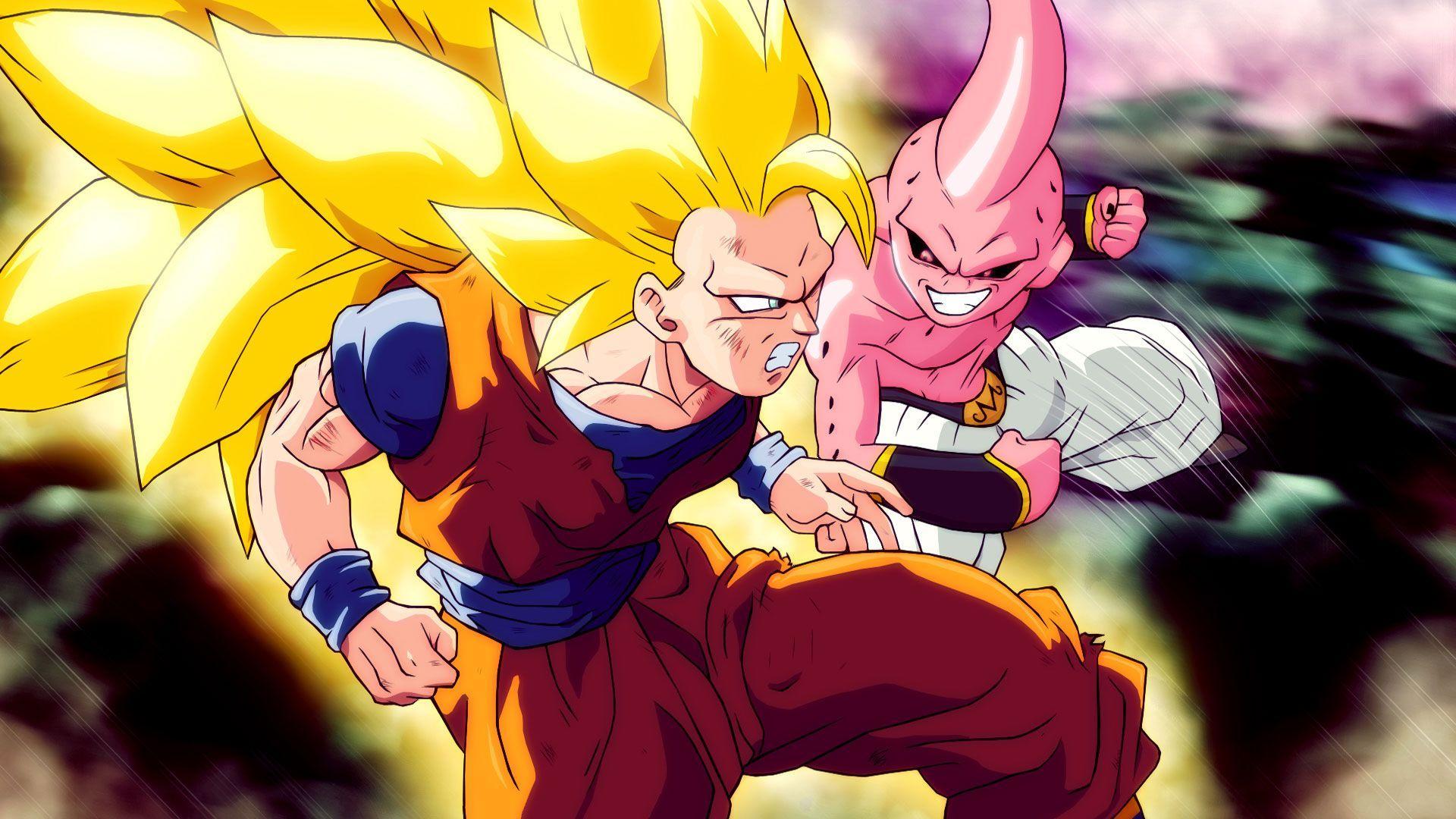 Goku Super Saiyan 3 vs Kid Buu