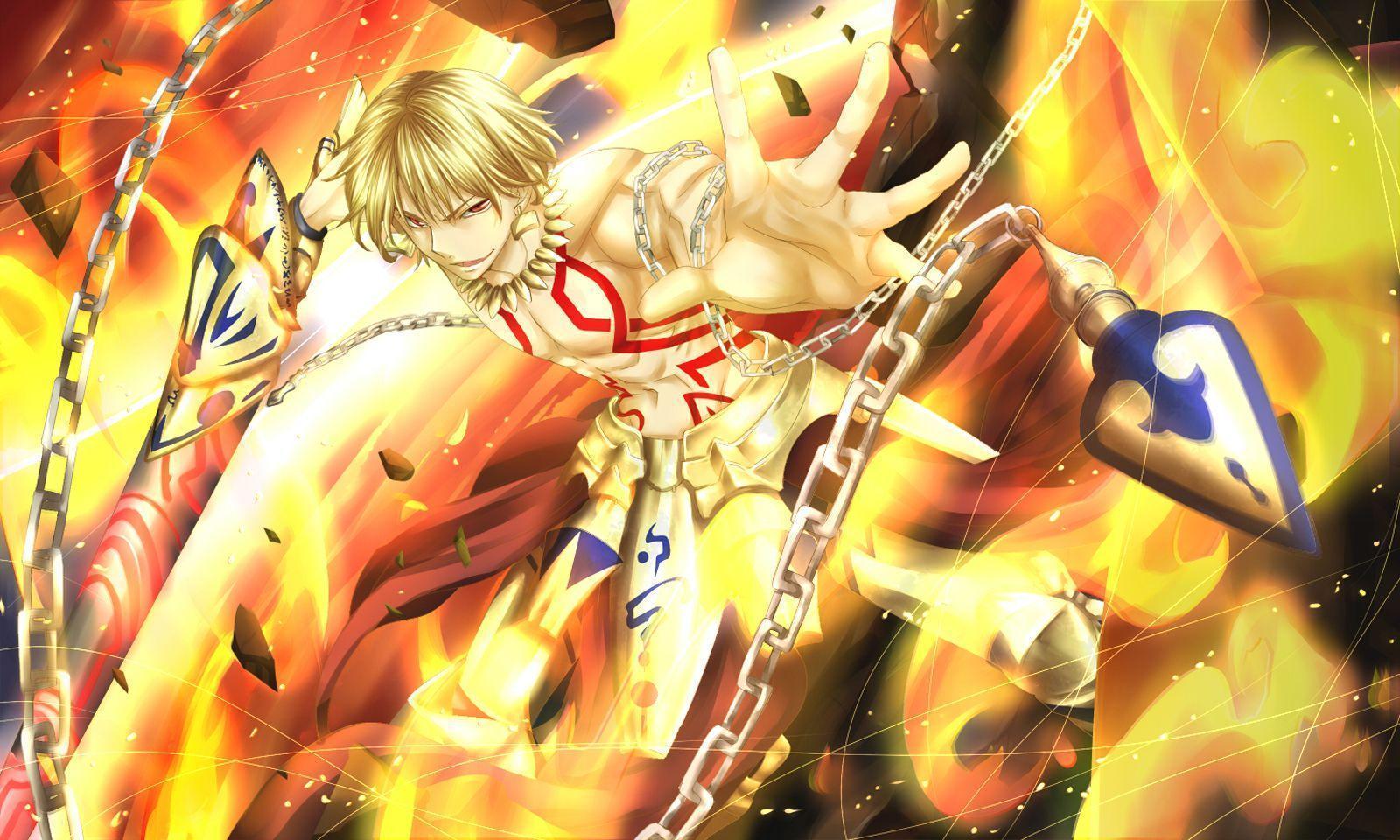 Gilgamesh Fate Stay Night Chain Weapon Anime HD Wallpaper Desktop
