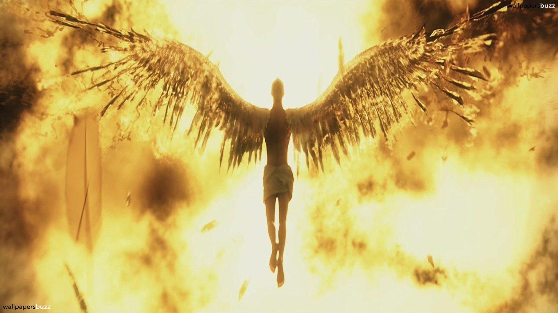 Angel and Fire Deus Ex HD Wallpaper