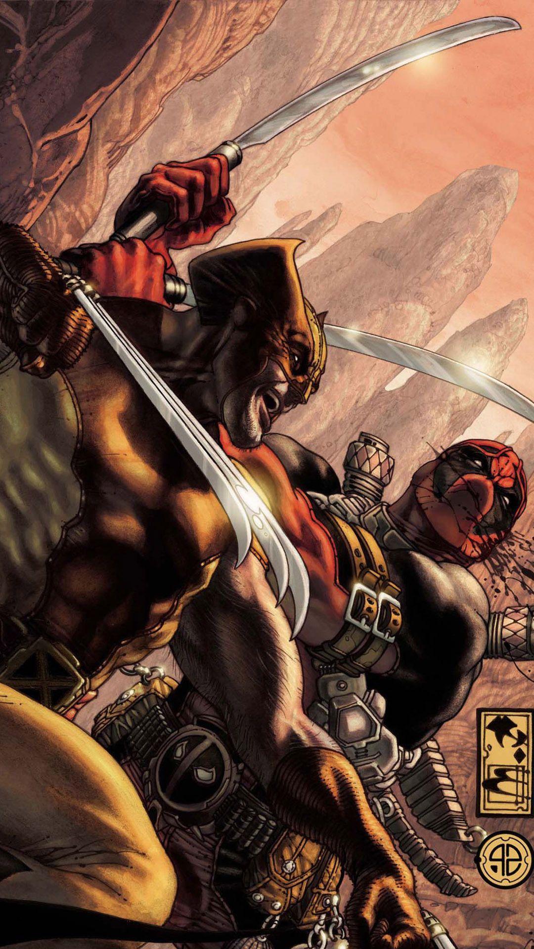 Wolverine vs Deadpool Mobile Wallpapers 9423