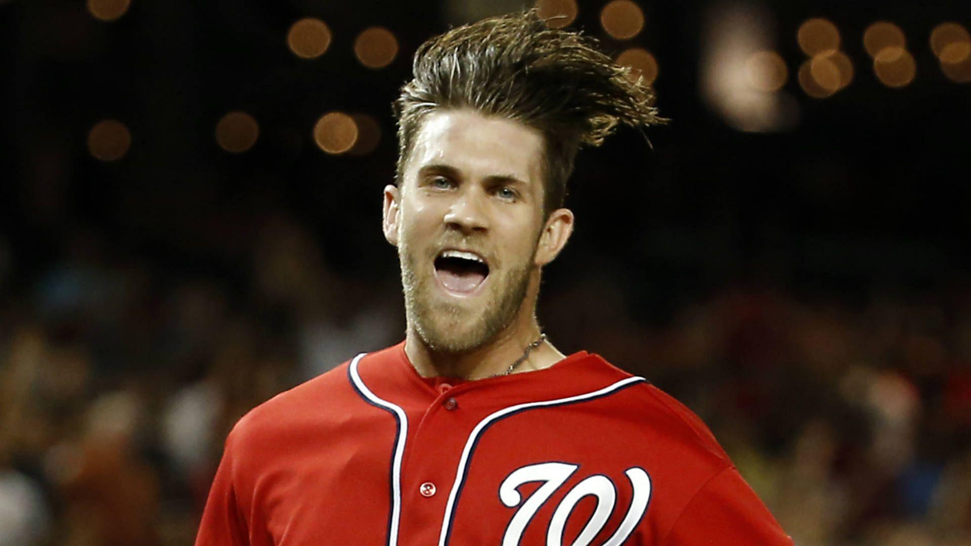 Bryce Harper says it takes 30 minutes to get his hair ready before
