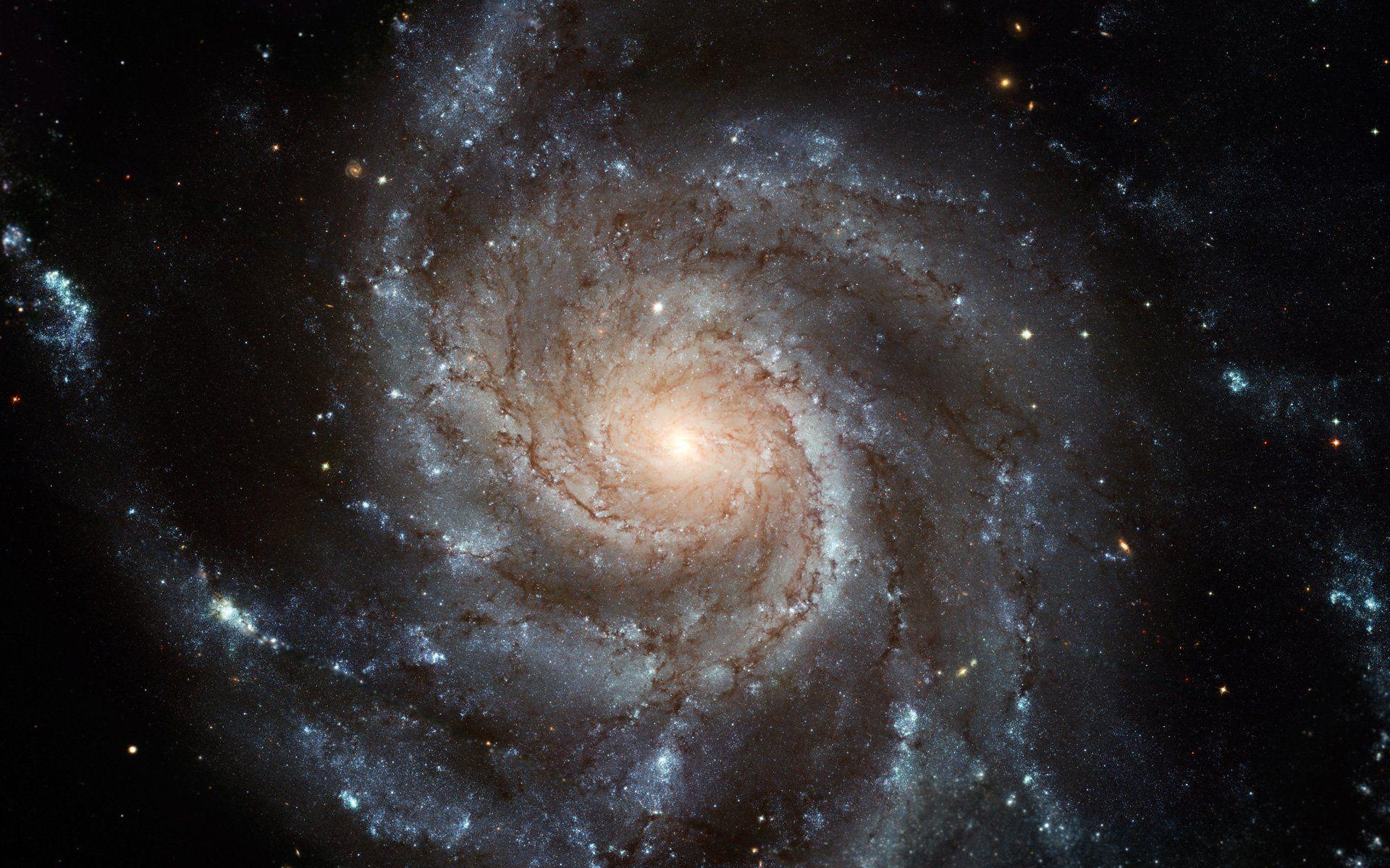 Galaxies Outer Space Pinwheel Galaxy Stars Wallpaper