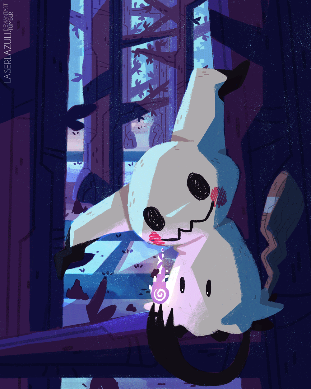 Mimikyu in the woods