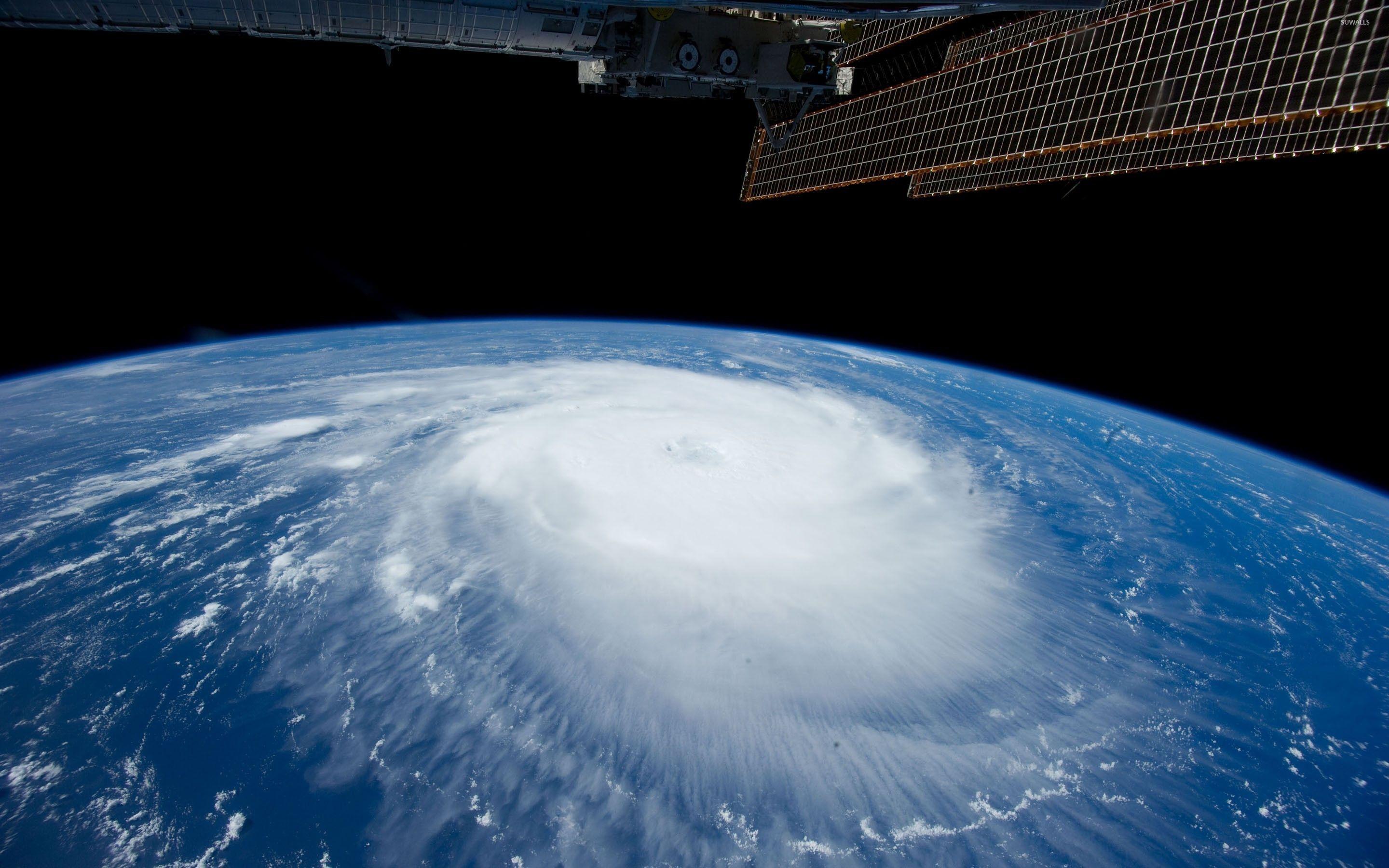 Tropical cyclone seen from outer space wallpaper