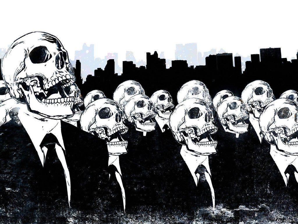 Skulls Anonymous Suit Tie Skeletons Alex Cherry Wallpapers At Dark