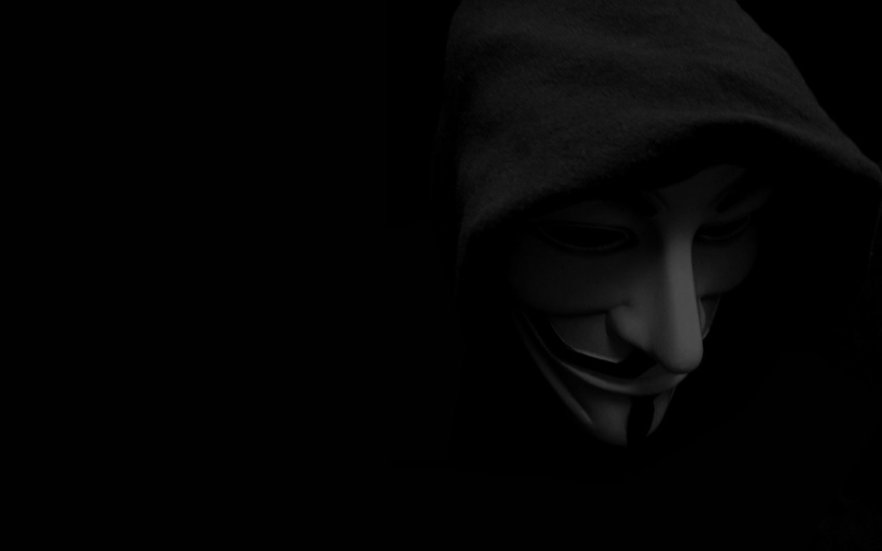 Anonymous Black Background Dark V For Vendetta
