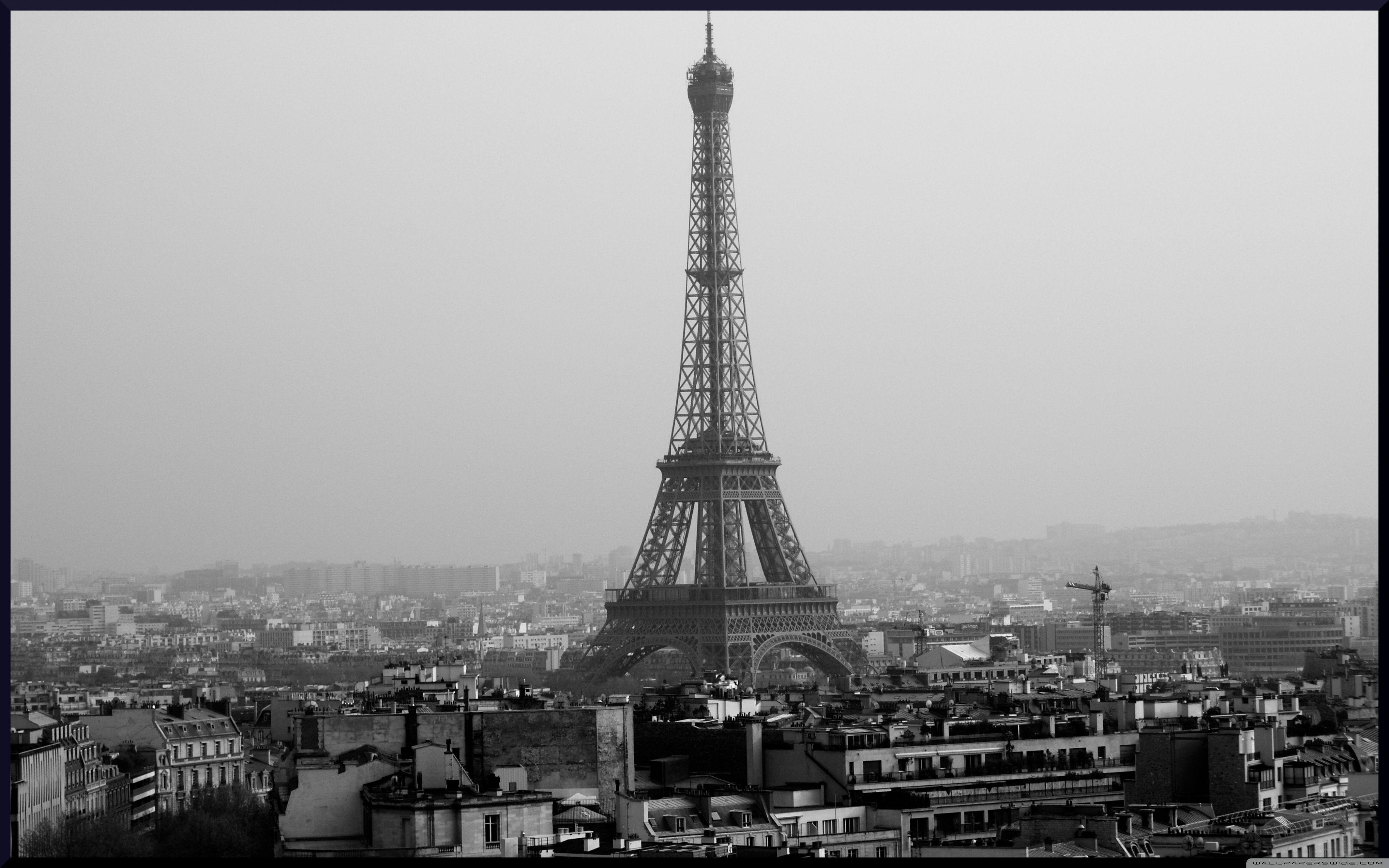 Tower Eiffel Black And White HD desktop wallpaper, Widescreen