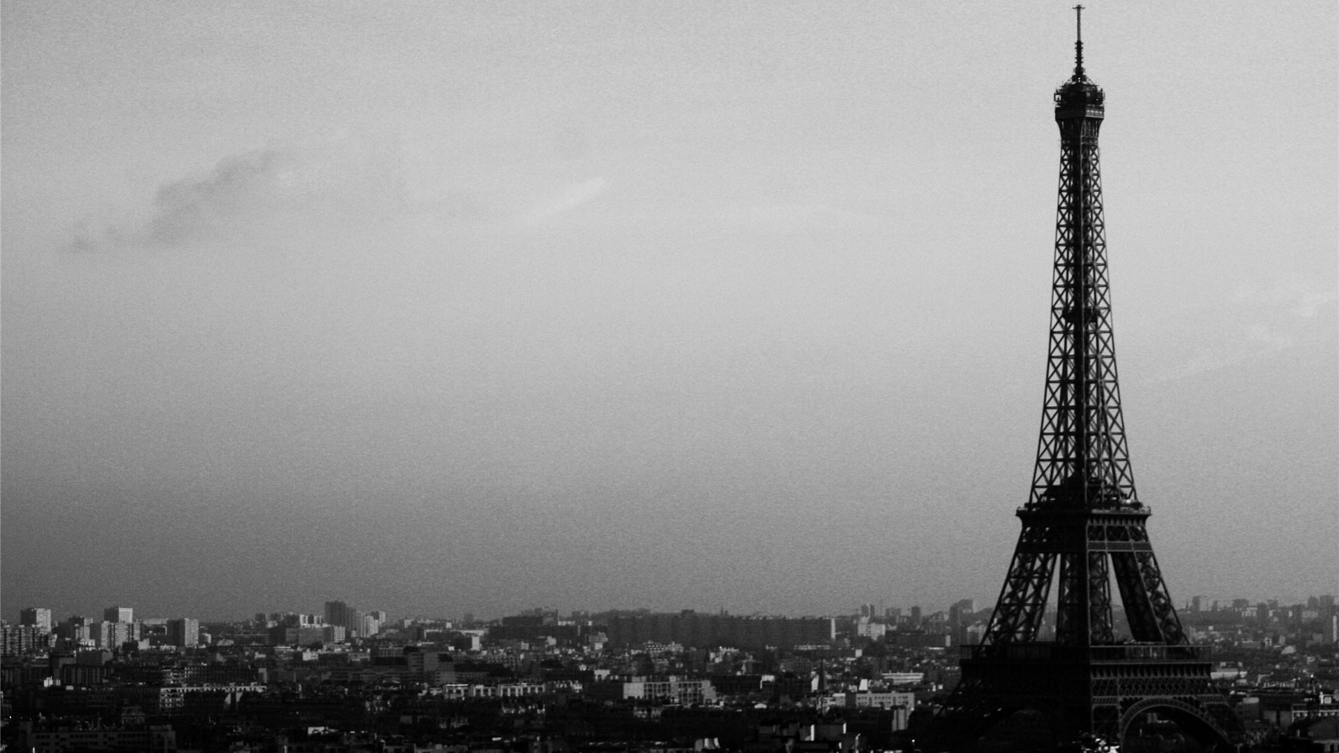 Paris Wallpaper Black and White