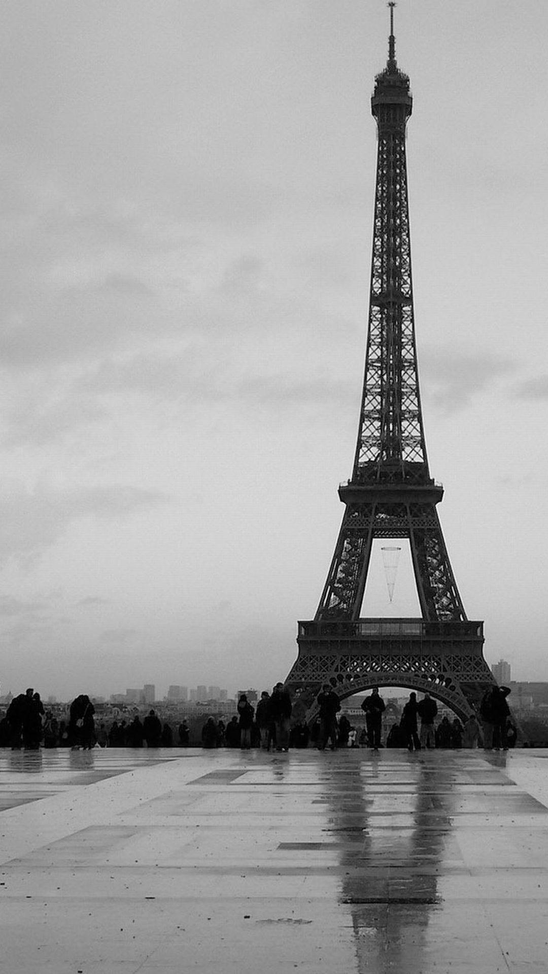 Black and White Eiffel Tower Smartphone HD Wallpaper ⋆ GetPhotos