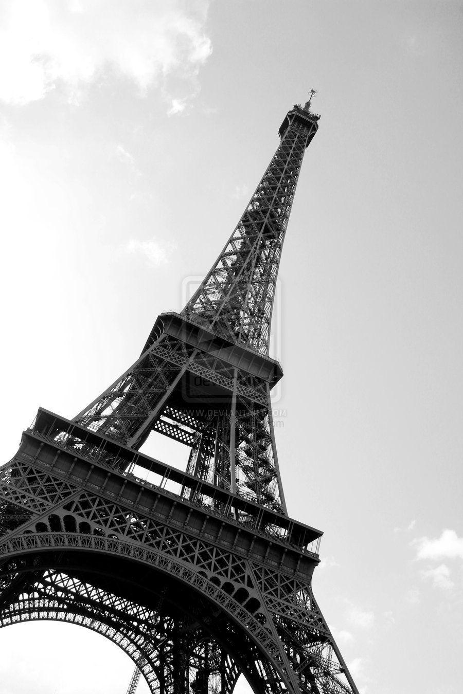 Fading Black Eiffel Tower iPhone Wallpapers Free Download