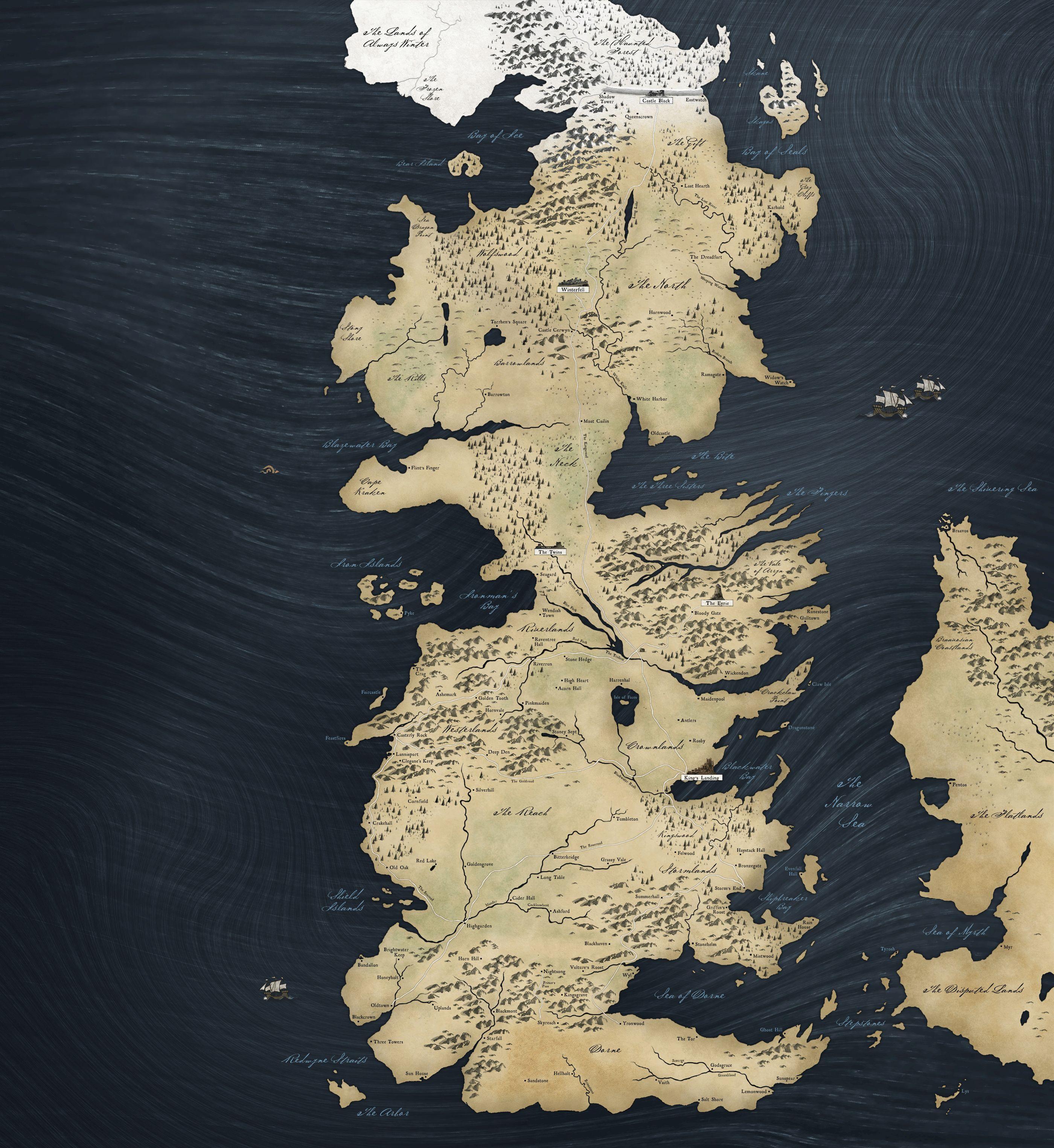 Game Of Thrones High Res Map