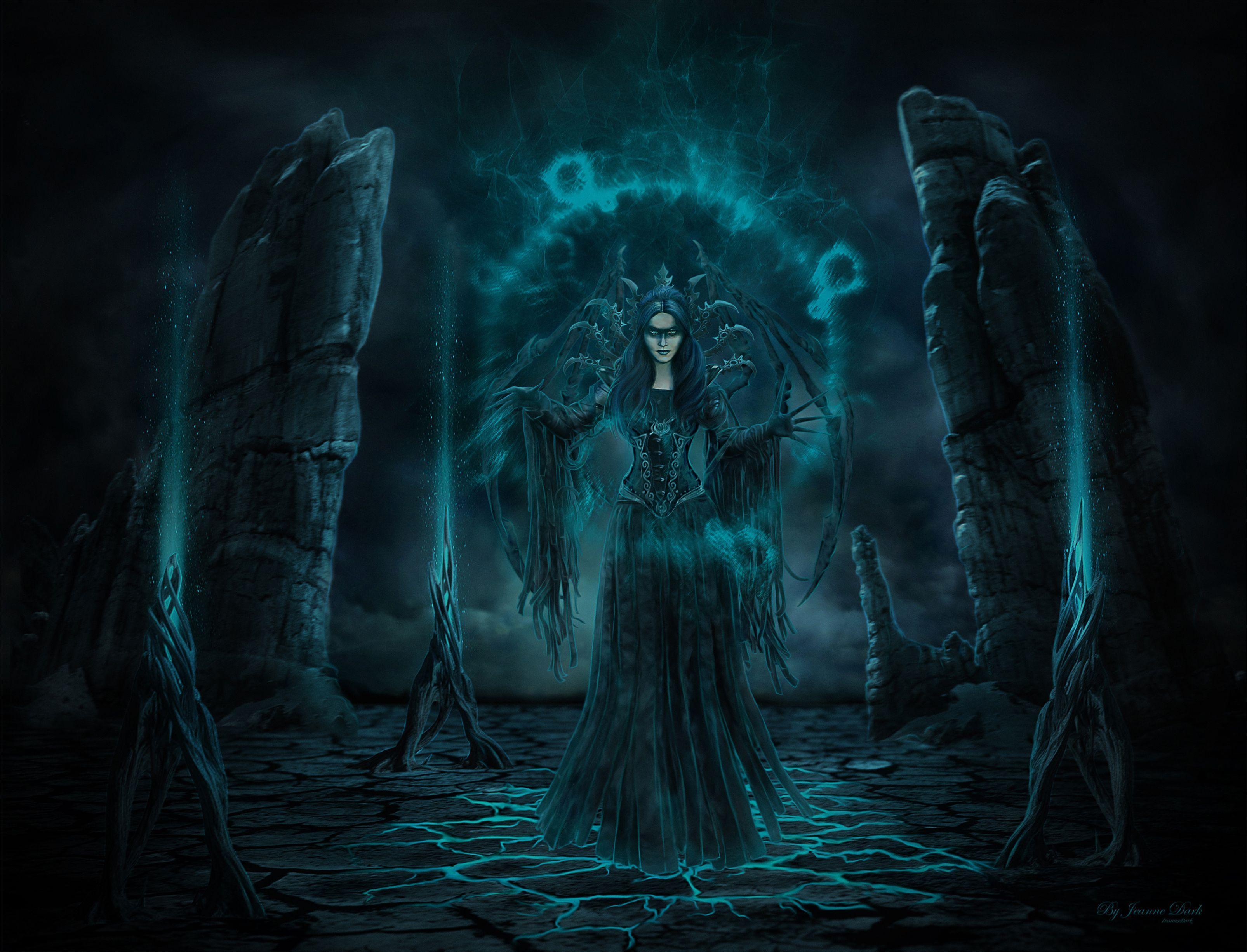 Dark Fantasy Witch by IvannaDark HD Wallpaper