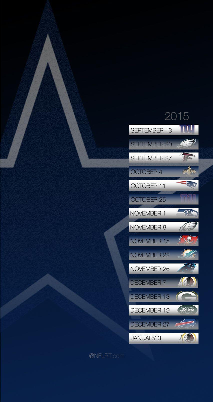 Dallas Cowboys Schedule Wallpaper 2017