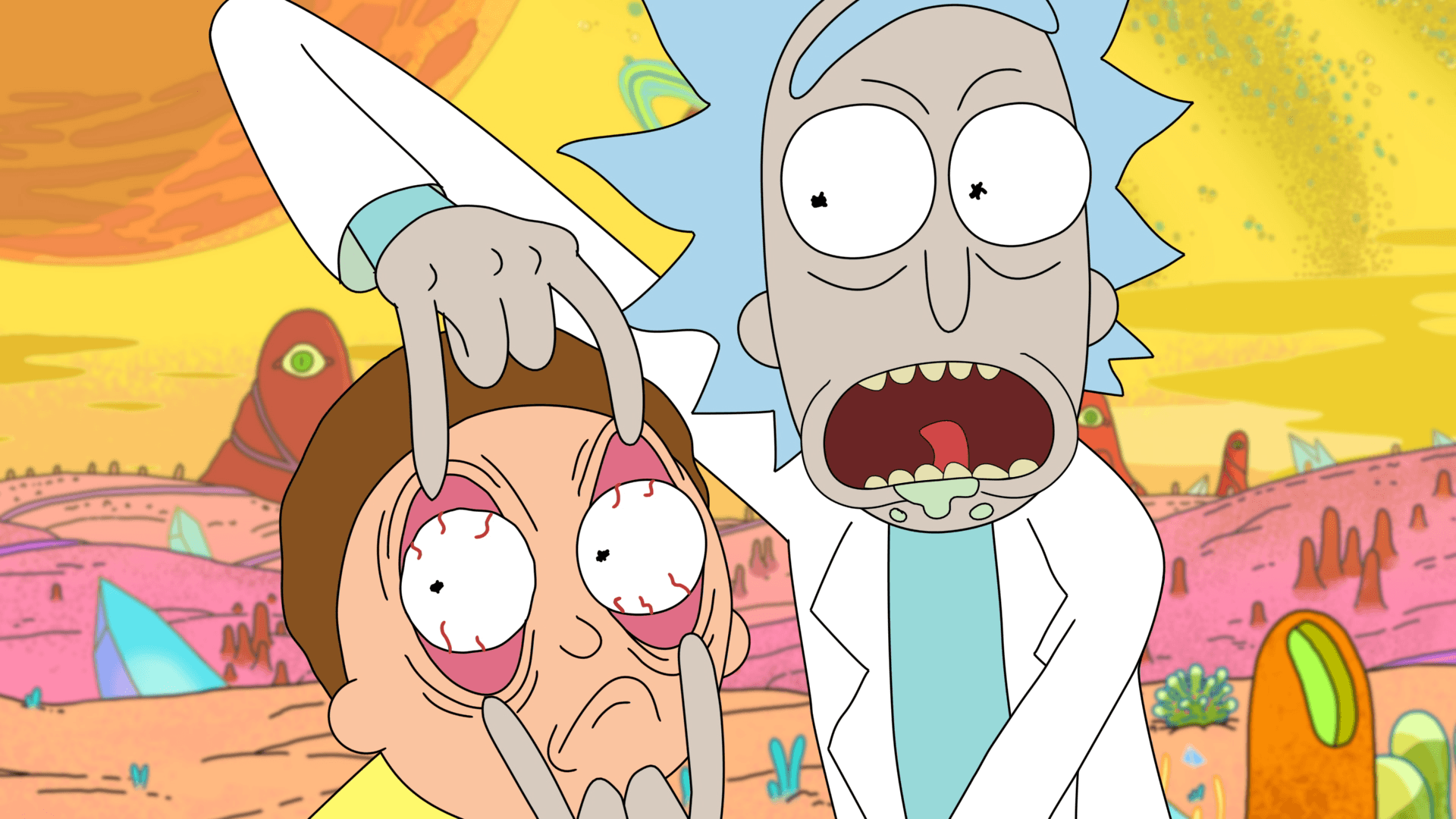 3840x2160] Rick and Morty in a Portal : r/wallpaper