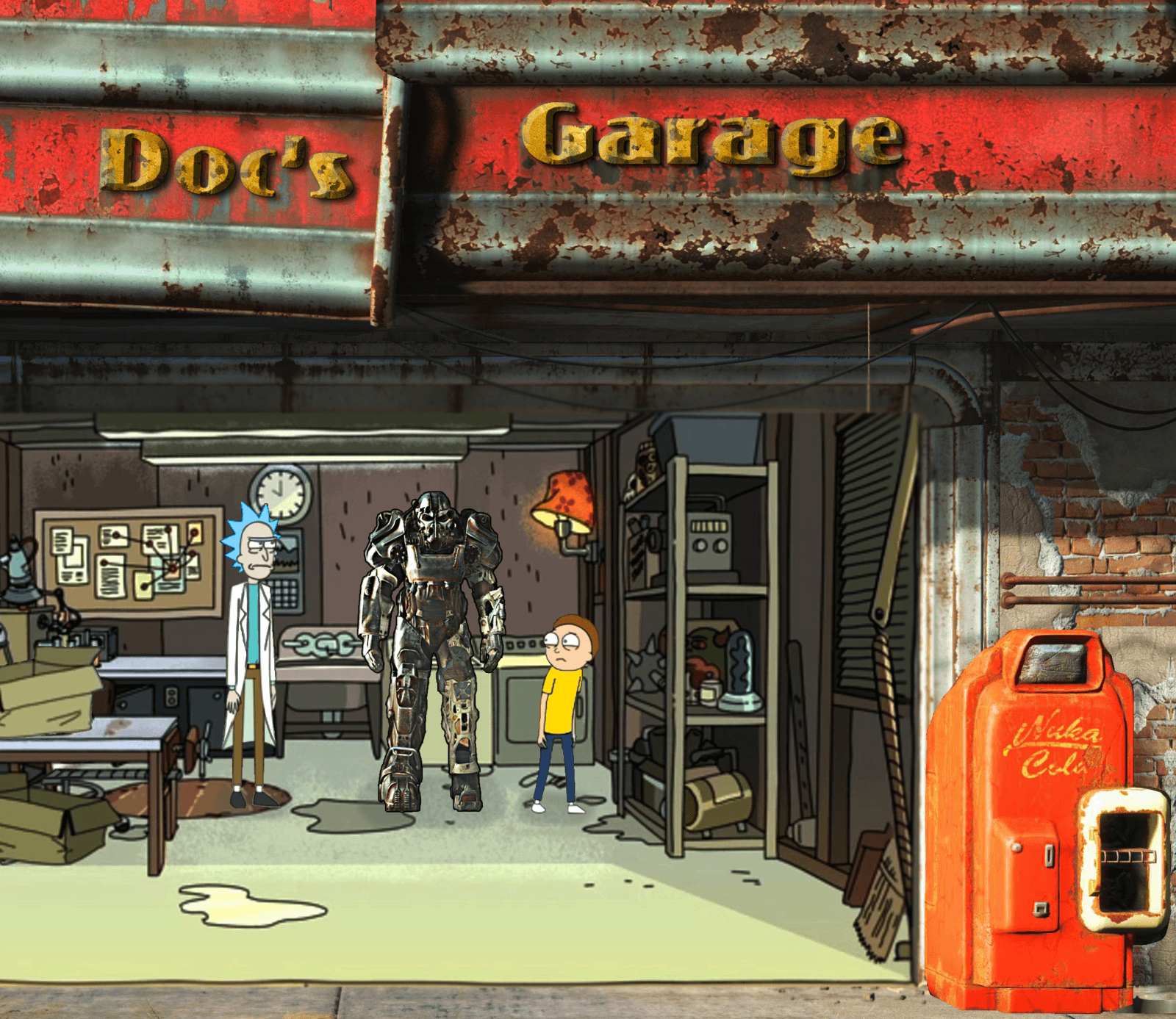 Rick And Morty Fallout 4 Wallpaper