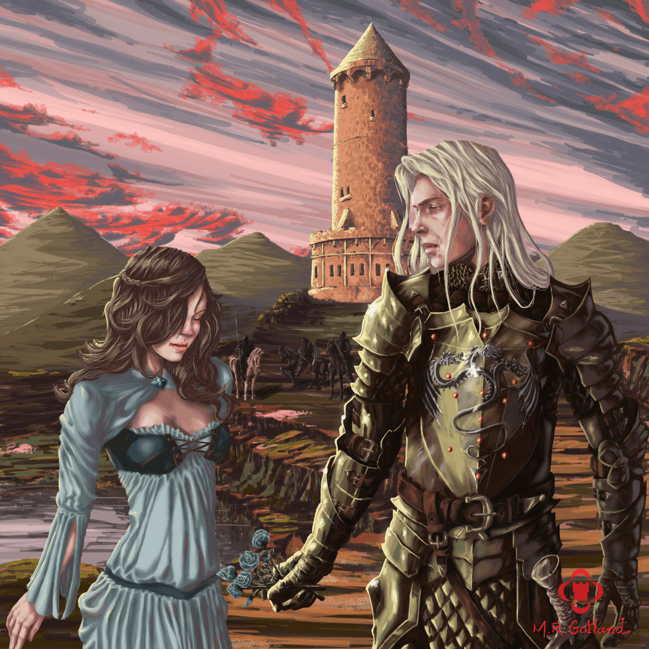 Lyanna Stark and Rhaegar Targaryen by mrgotland. A Song of Ice