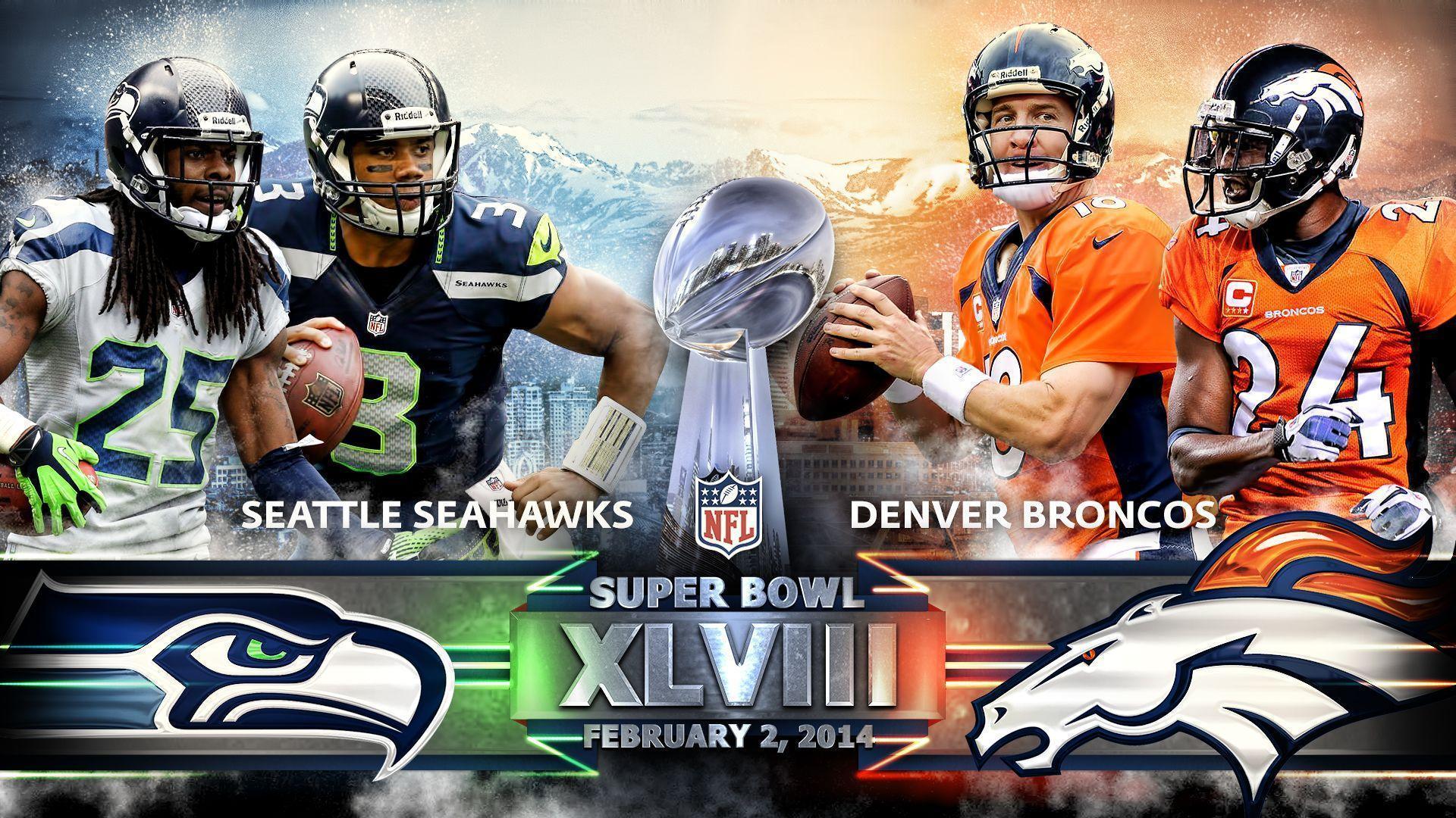 Super Bowl 48 Seattle Seahawks Denver Broncos Wall