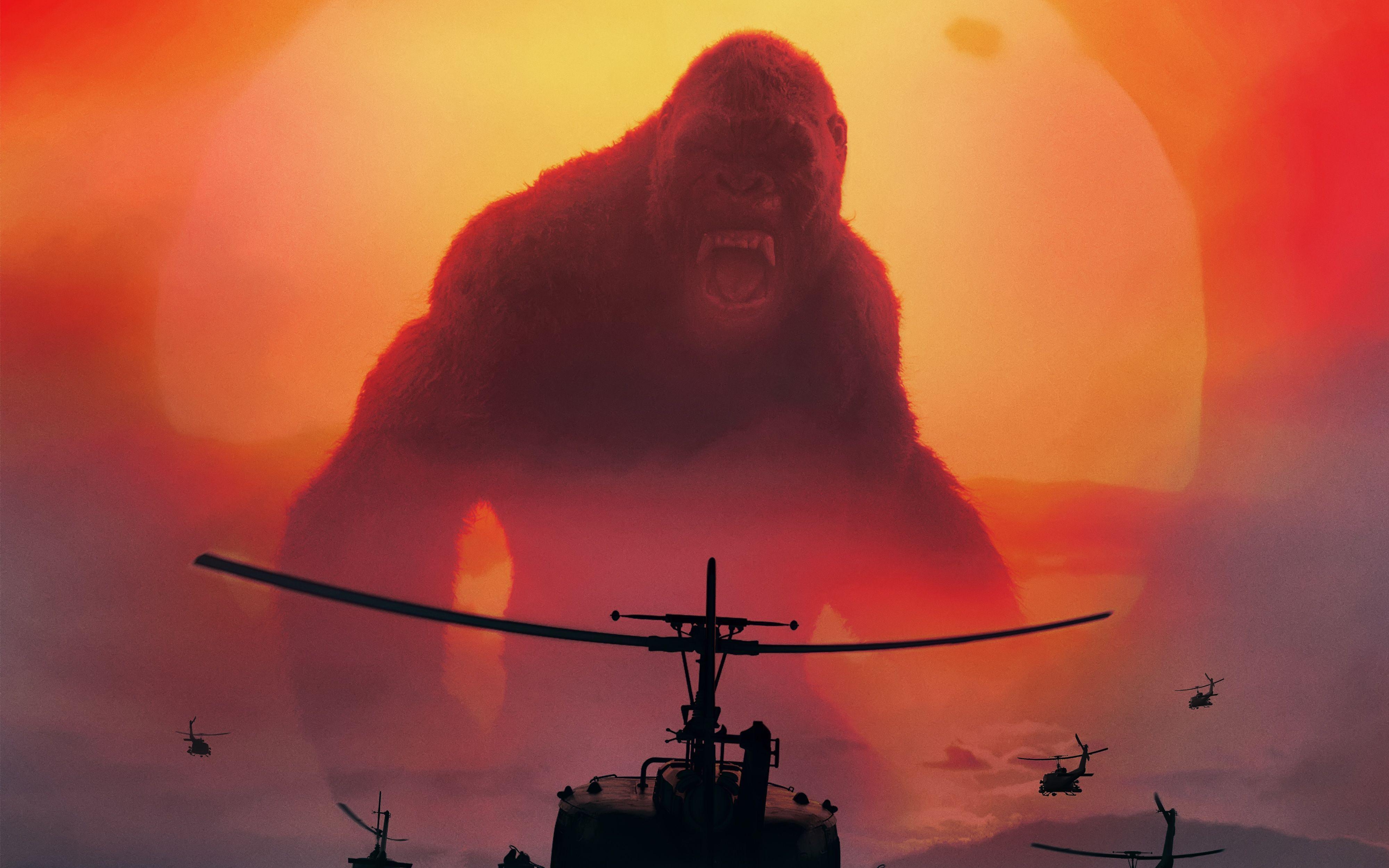 Kong Skull Island 2017 Movie 4K Wallpaper