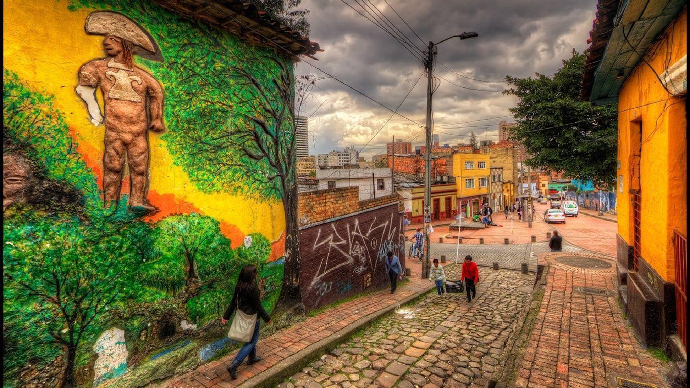 Street Art, Bogota The Flight Fare Street Art Wallpaper