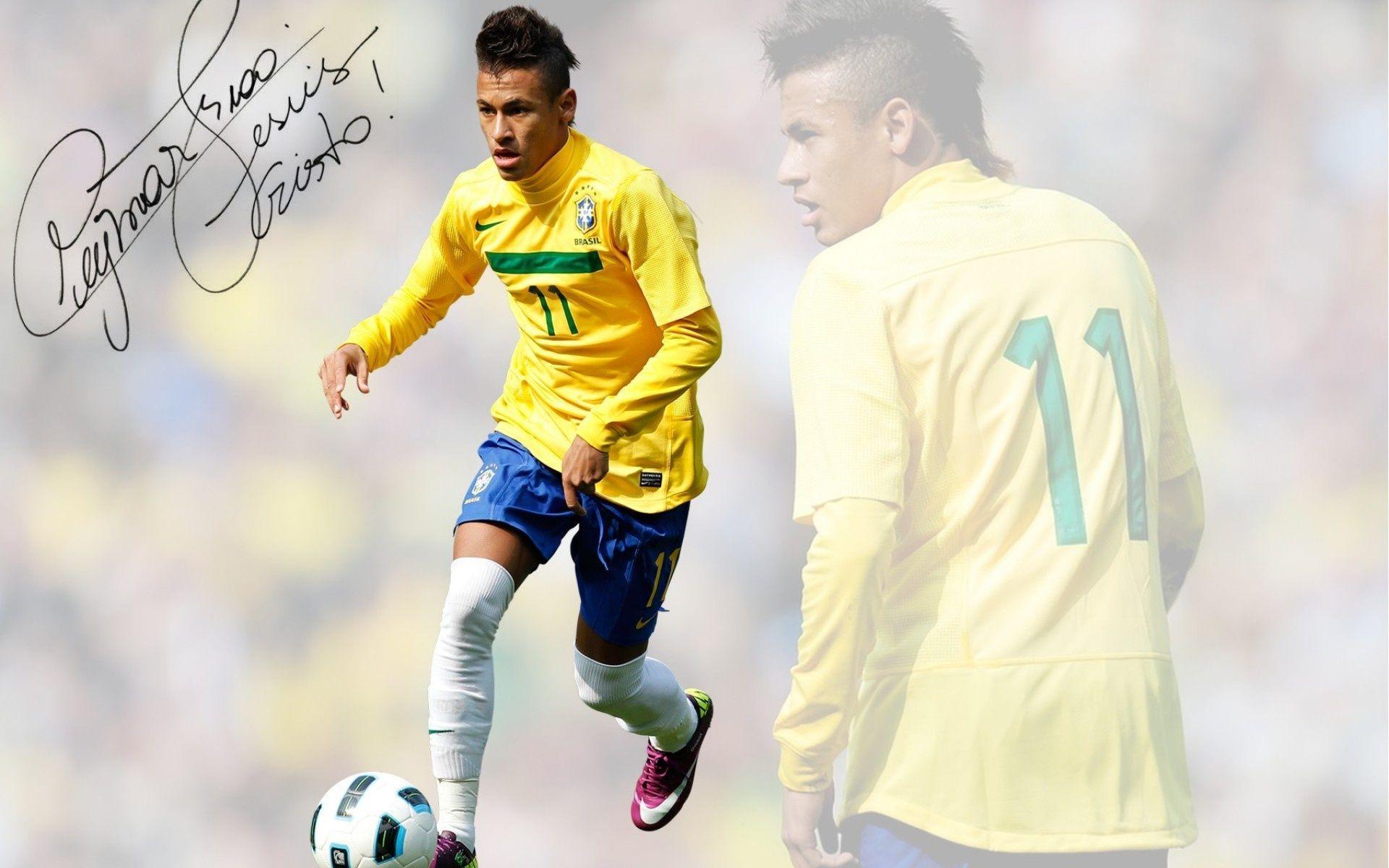Celebrate Brazil's Bright Soccer Future With Neymar Wallpaper