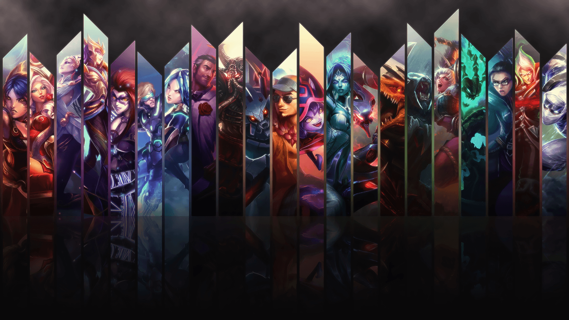 A page full of nice wallpaper of League of Legends