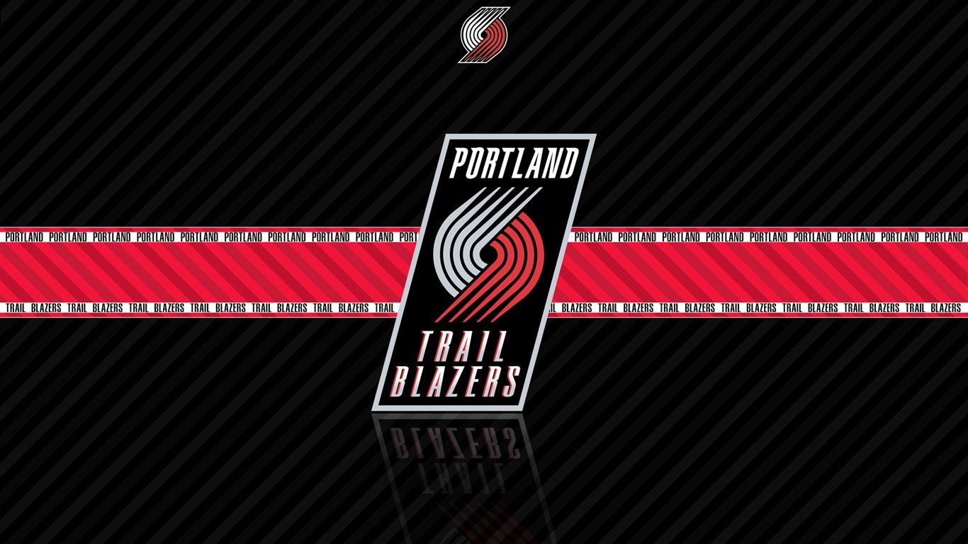 NBA Portland Trail Blazers Logo Black wallpaper HD 2016