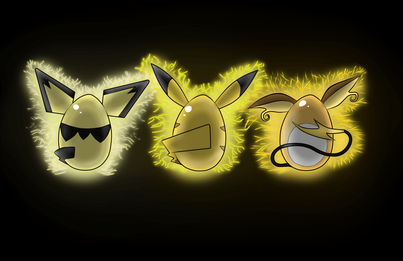Pikachu Evo. Eggs Wallpaper