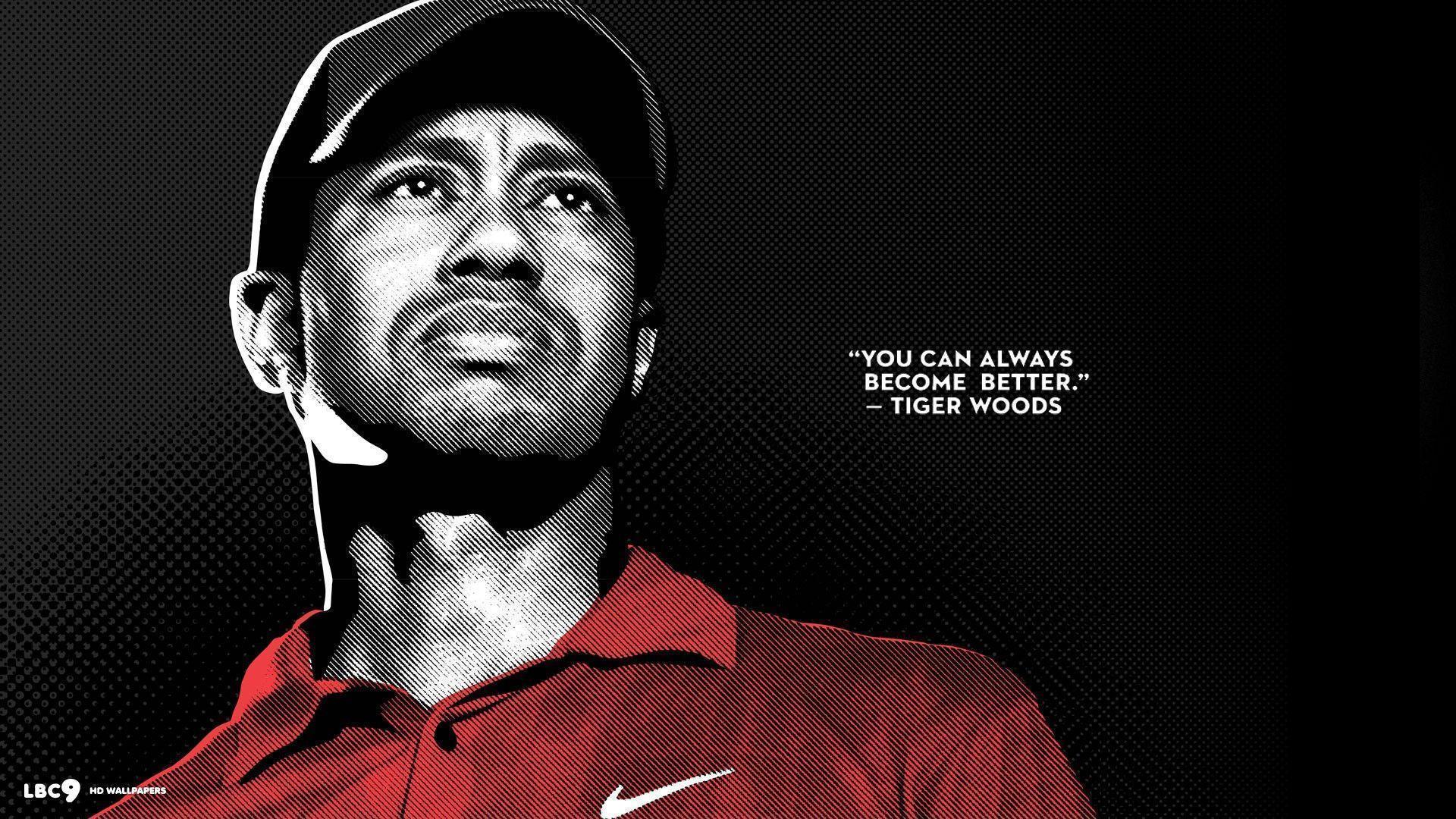 Tiger Woods Golf Quote. Desktop Wallpaper. #quotes. Golf Quotes