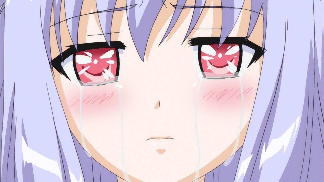 Sad anime face Manga style big blue eyes little  Stock Illustration  65574640  PIXTA