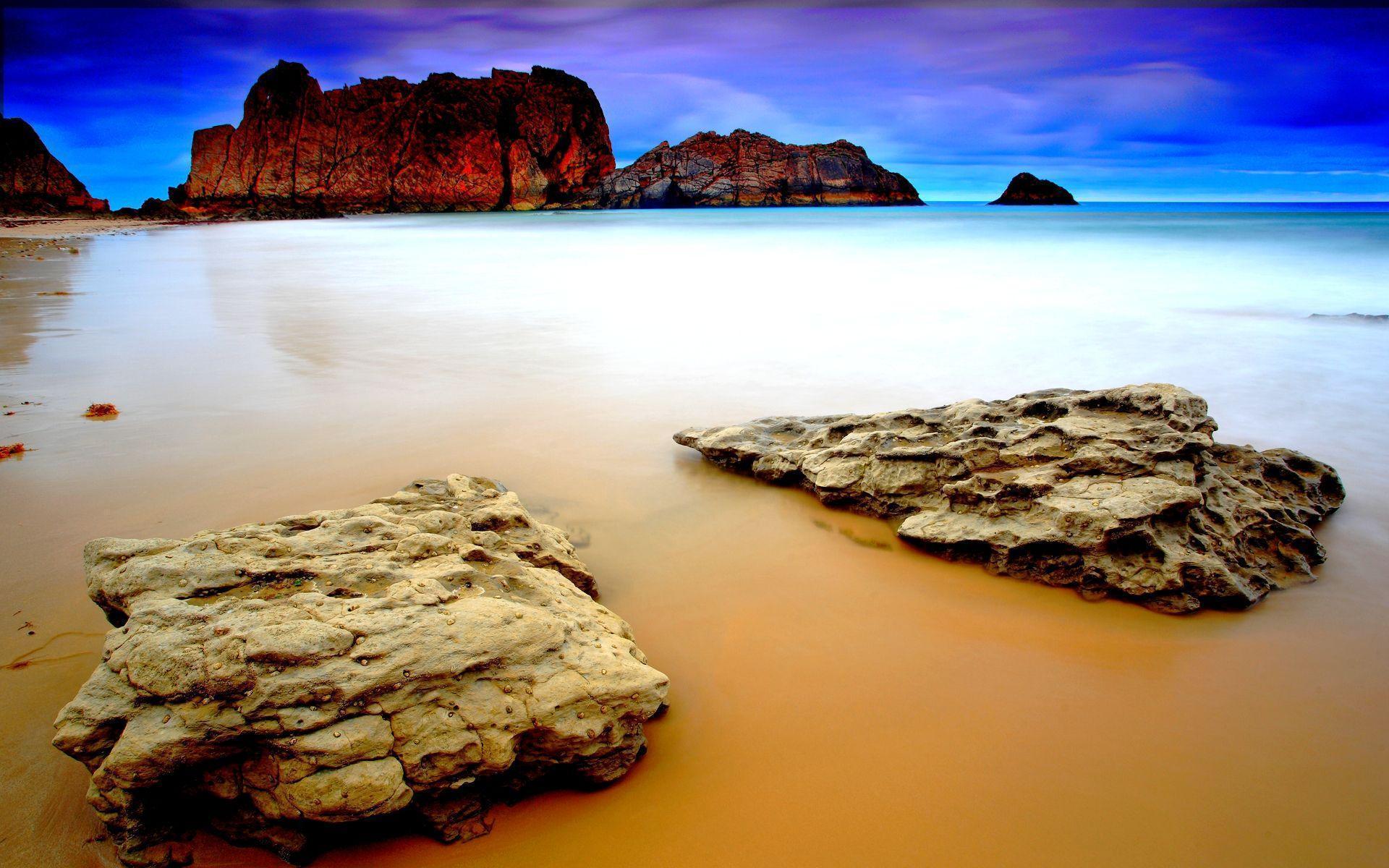 море скалы песок камни