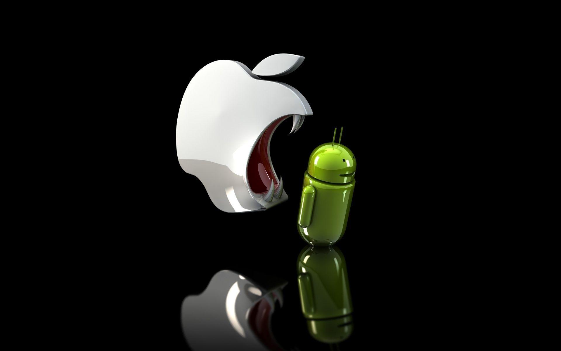 awesome Apple eating Android Wallpaper. Other Wallpaper