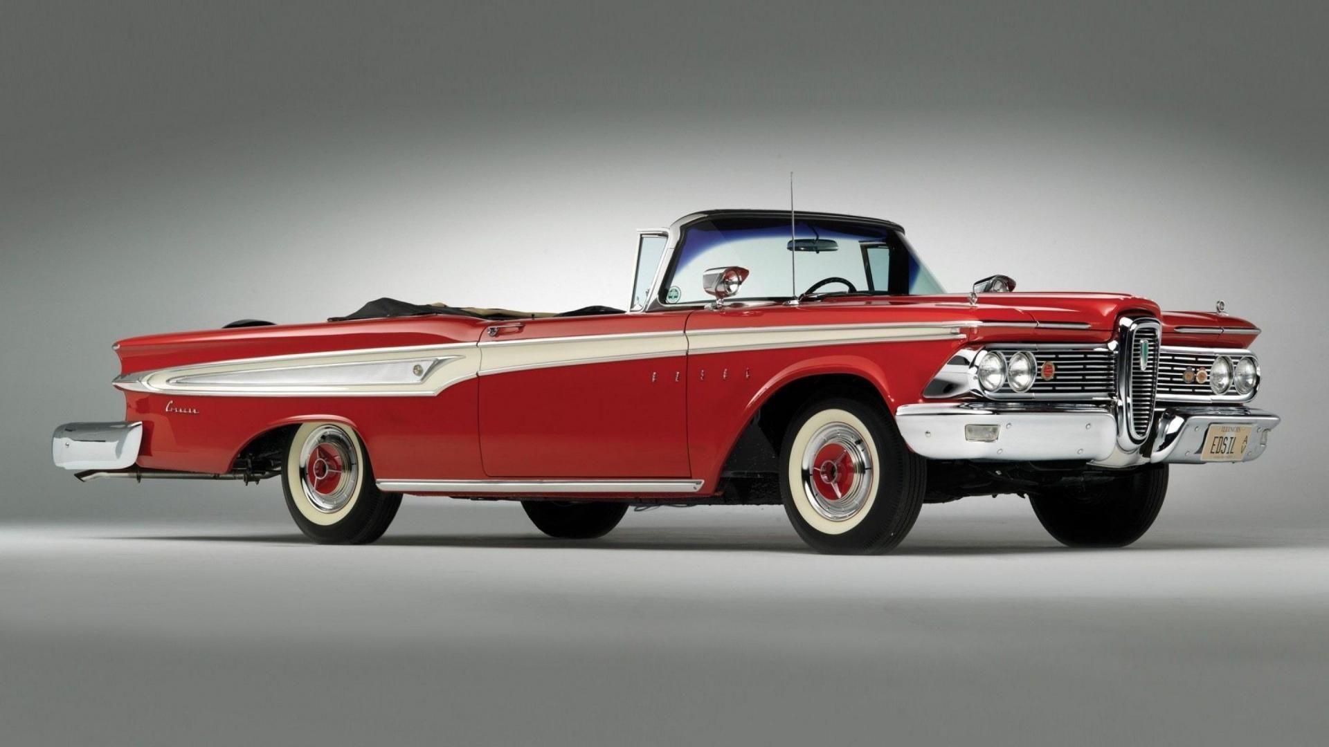 Edsel corsair oldtimer red cars wallpaper