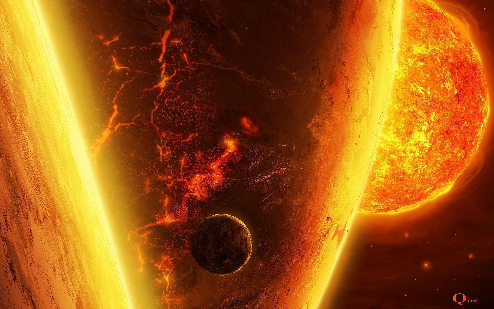 The planet is near the sun wallpaper and image