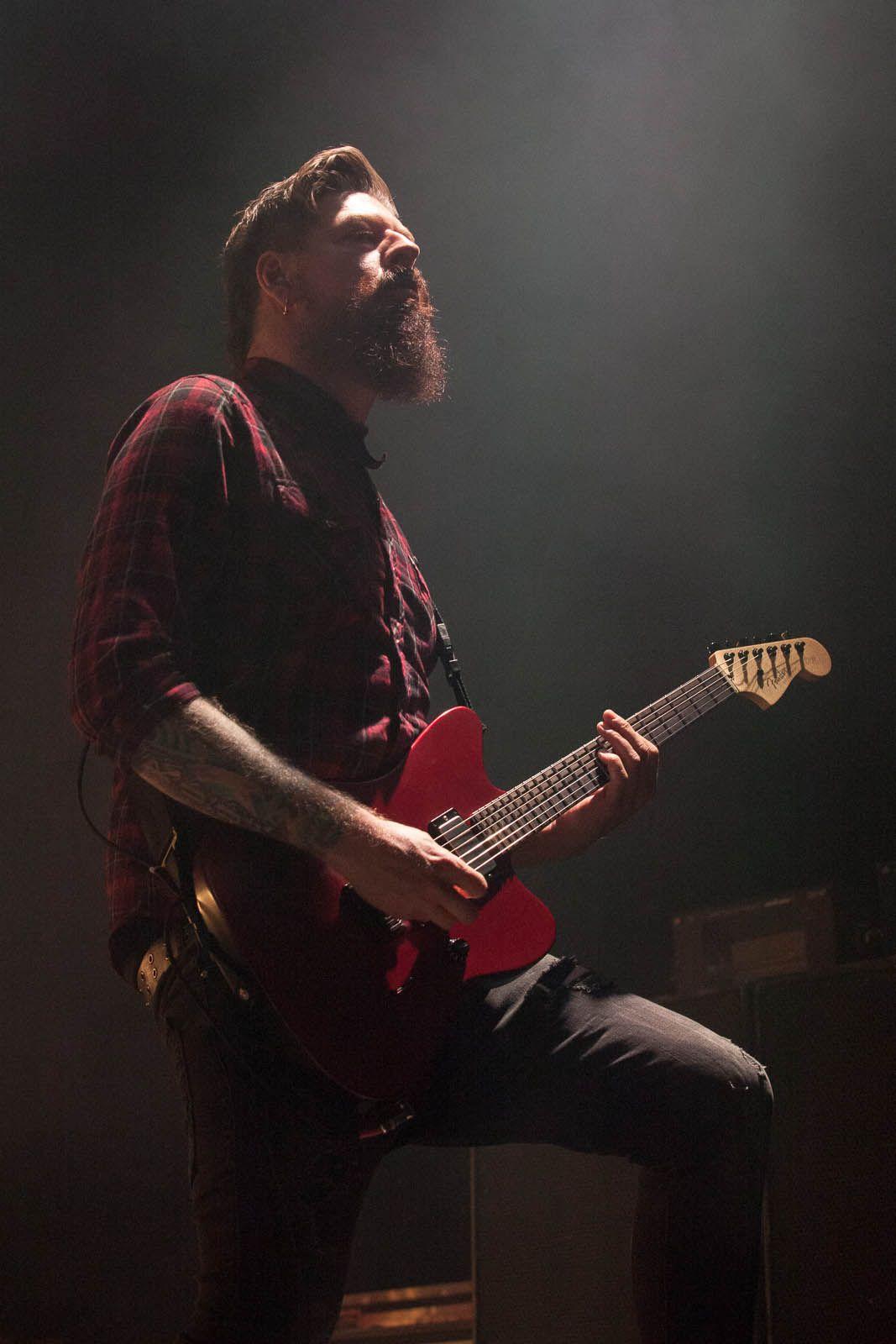 Jim Root, the most legendary beard in Metal :D. Guitars and such