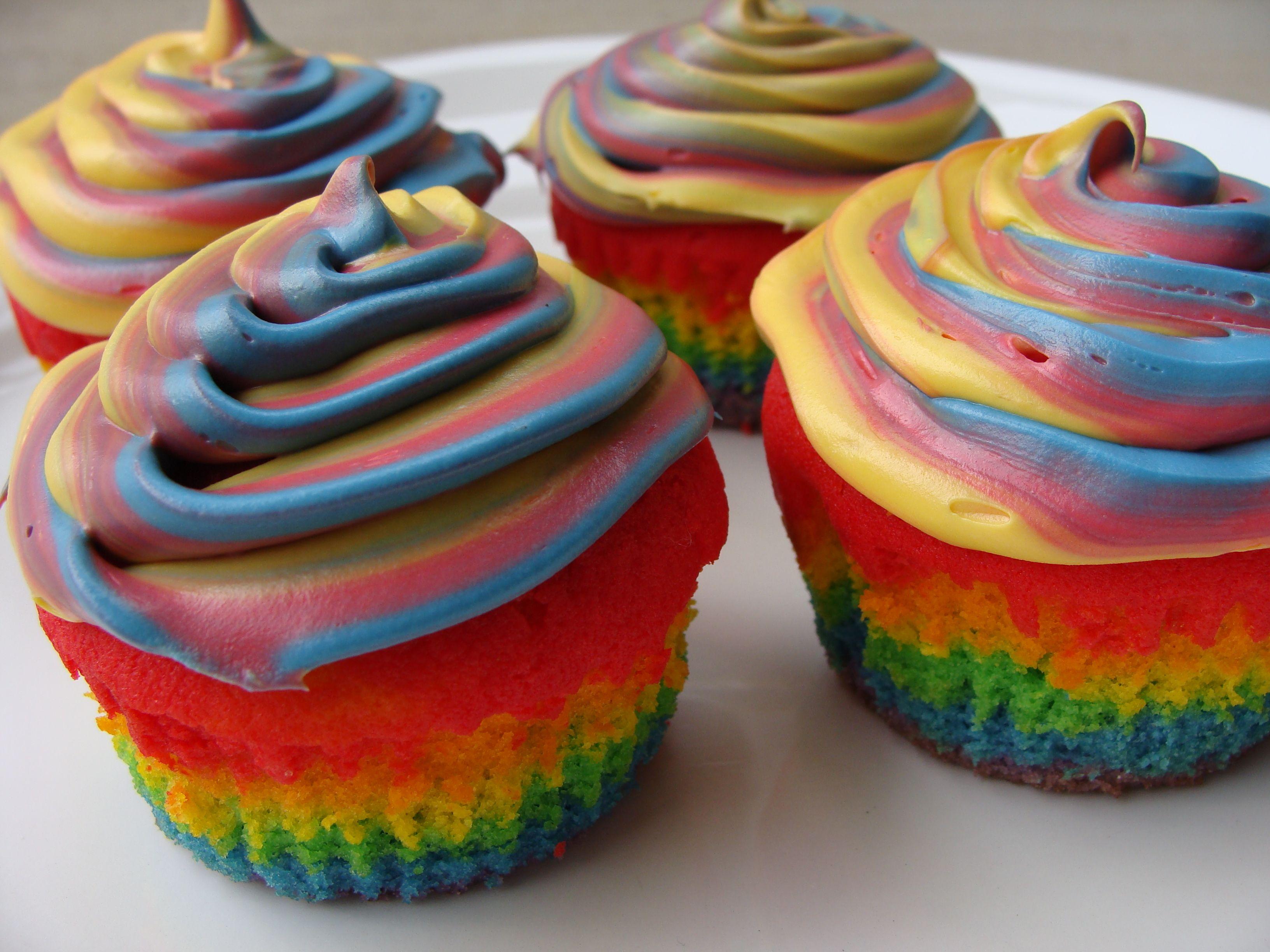 Rainbow Cupcakes. C and C Dish