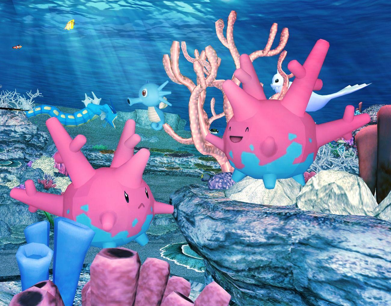 Corsola Pokemon 3D Image