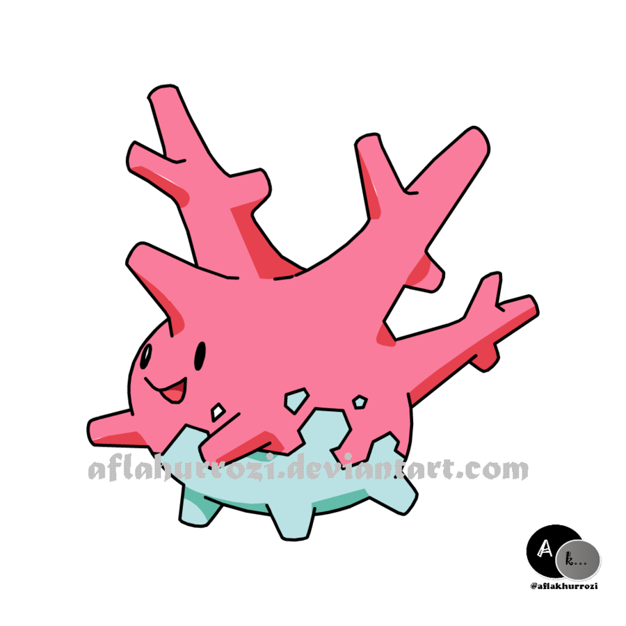 Pokemon Corsola 3D Papercraft Image