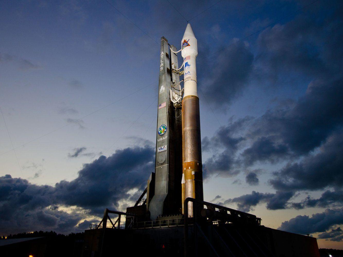 Atlas V Launch Vehicle Stands Ready To Launch NROL 38 Space Wallpaper