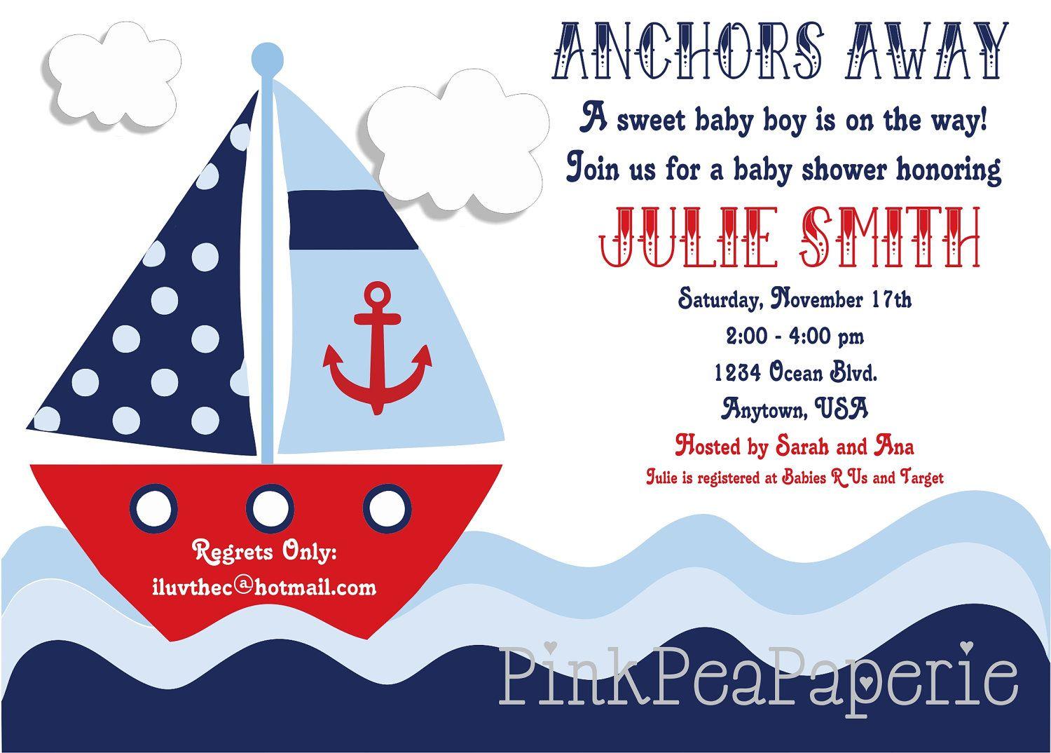 Nautical Baby Shower Invitations 5 HD Wallpaper. Aaron Inv