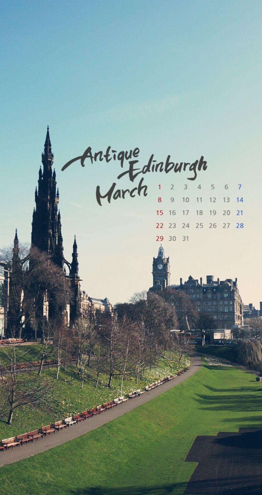 Antique Edinburgh. Collection of 26 x March 2015 Calendar
