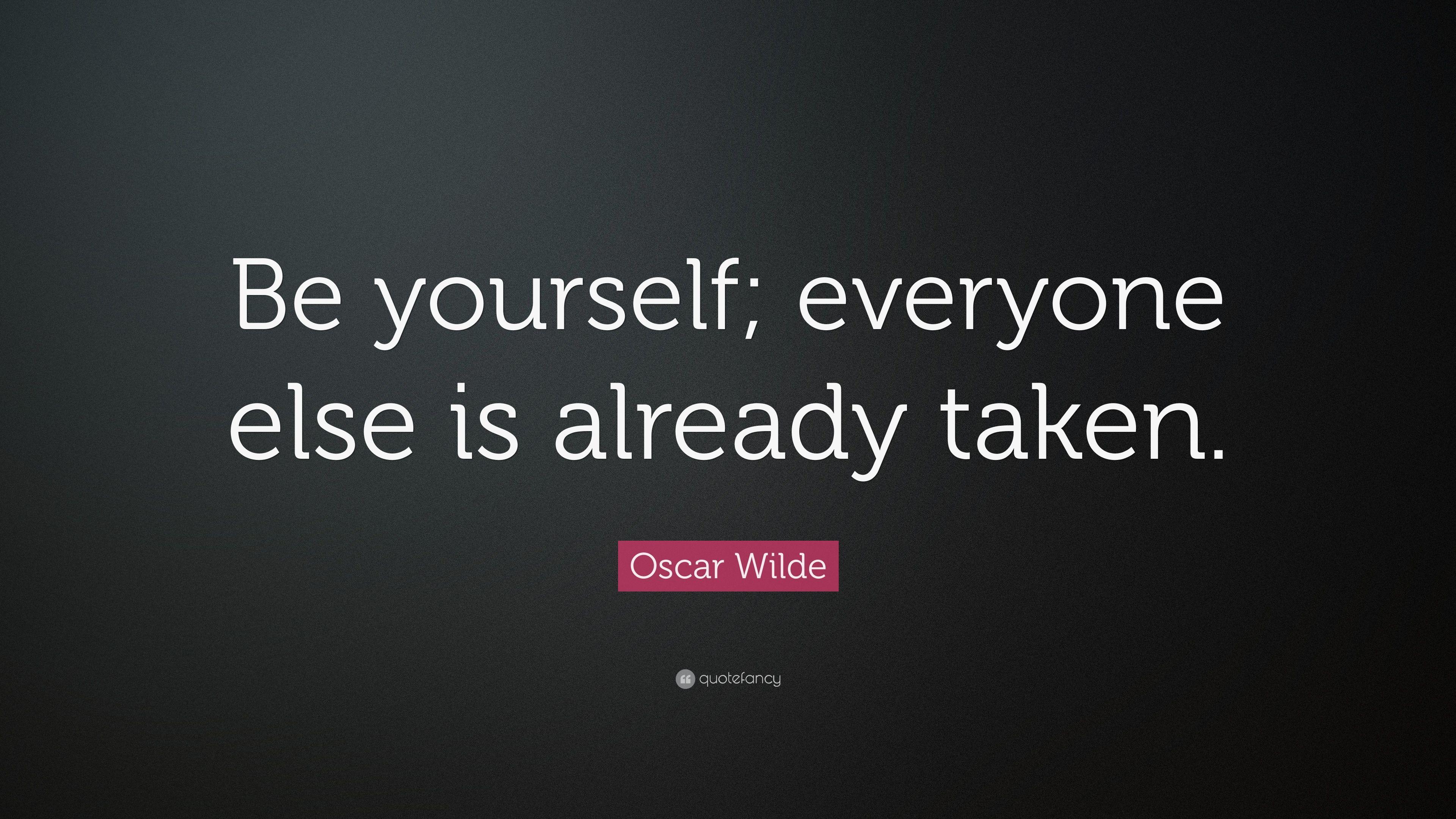 Be Yourself Inspirational Oscar Wilde Chain Keychain