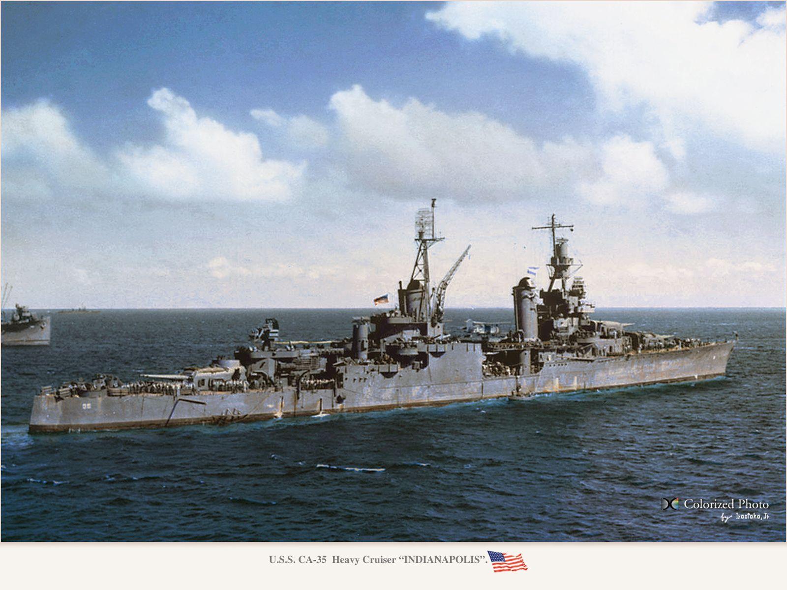 Colorized pics of USS New Orleans, Portland, Indianapolis, Newport