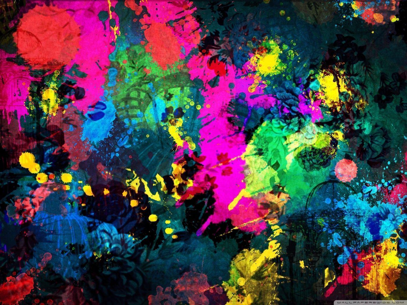 Colorful Paint Splatter HD desktop wallpaper, High Definition