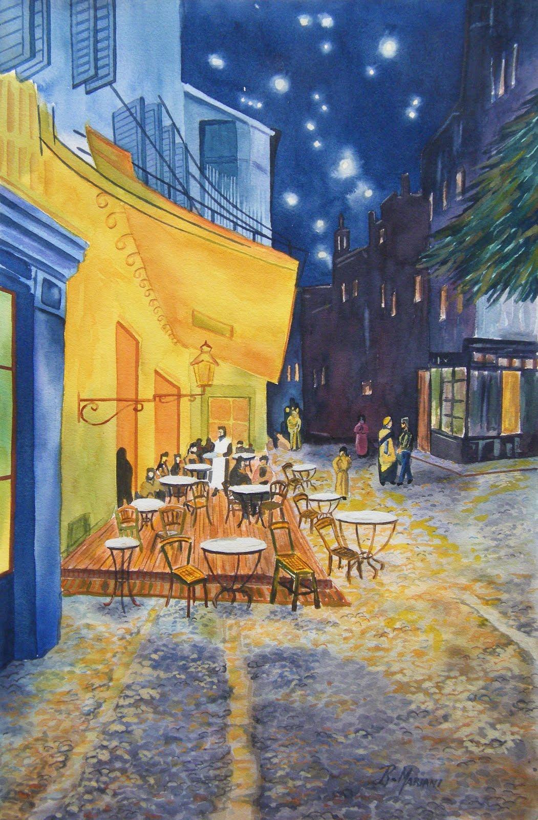 All About the Artist: Cafe Terrace at Night after Van Gogh / Cafe